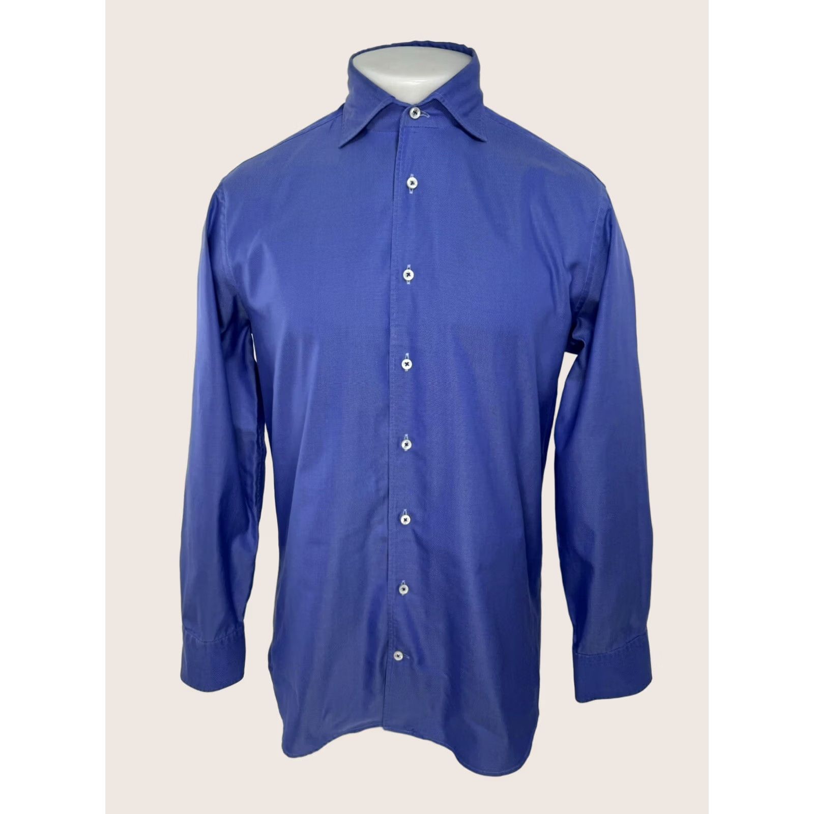 Vintage STENSTROMS - Mens 15.5 / 39 Dress Shirt Button-Up Long Sleeve Blue 15.5 Mens Shirt Size 42R - 1 Thumbnail