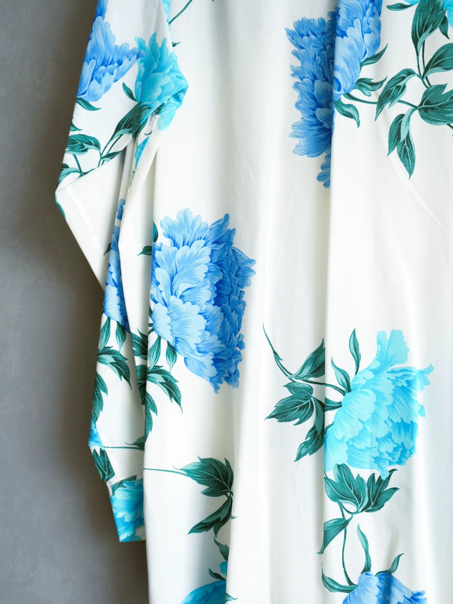 Yohji Yamamoto Yohji Yamamoto 96SS Blue Peony Oversized Shirt M Size US M / EU 48-50 / 2 - 6 Thumbnail
