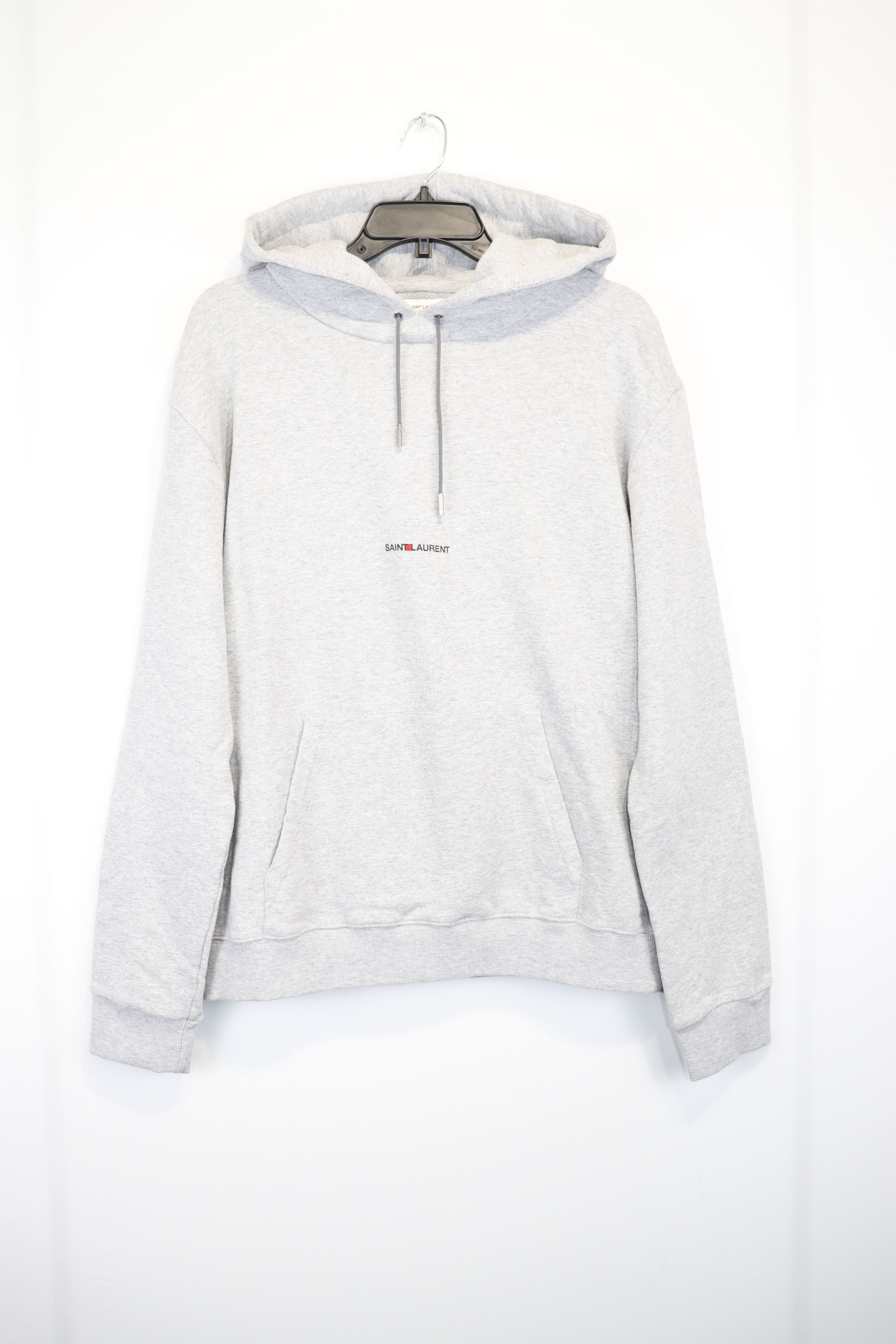 Saint Laurent Paris o1rshd1 Cotton Hoodie in Grey Size US L / EU 52-54 / 3 - 2 Thumbnail