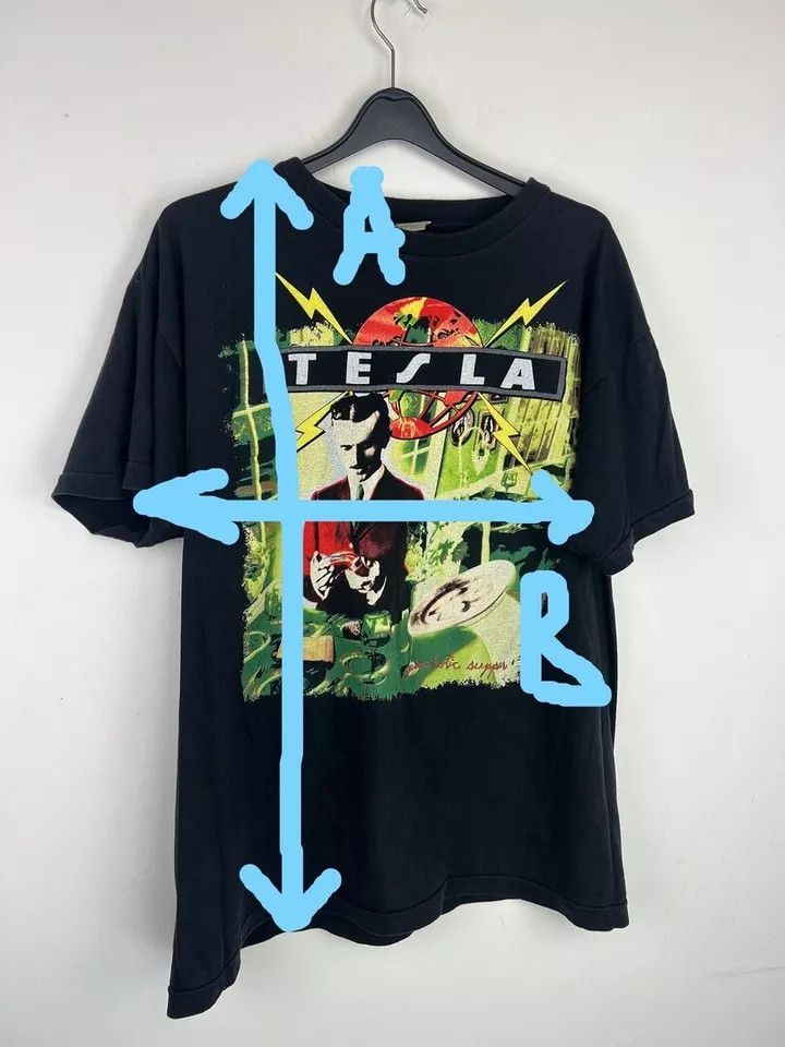 Vintage Vintage Tesla Psychotic European Tour 1991 t shirt size L Size US L / EU 52-54 / 3 - 6 Thumbnail