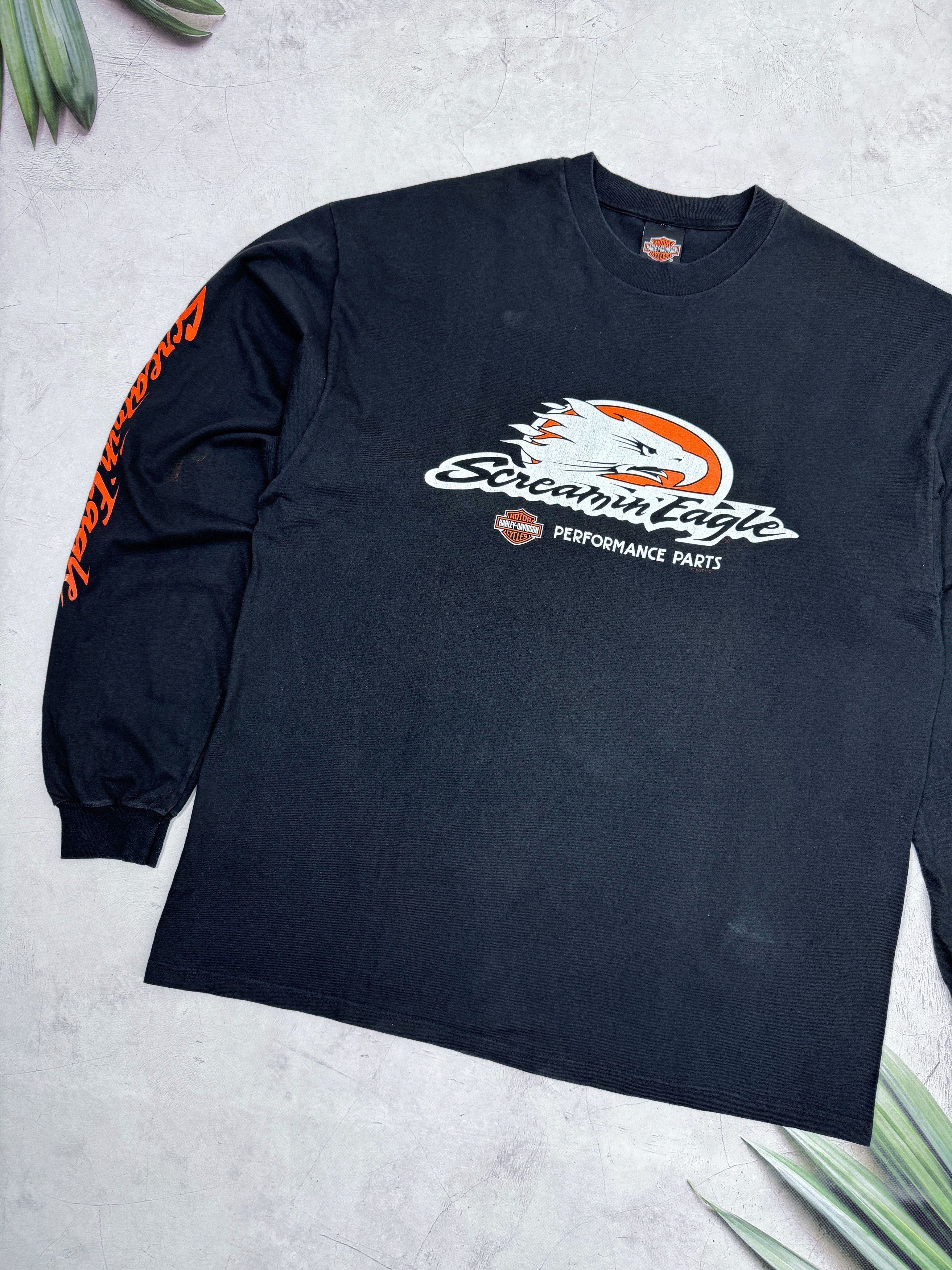 Harley Davidson × Vintage 1997 Harley Davidson T-Shirt LS Screamin Eagle Innsbruck Size US XL / EU 56 / 4 - 3 Thumbnail