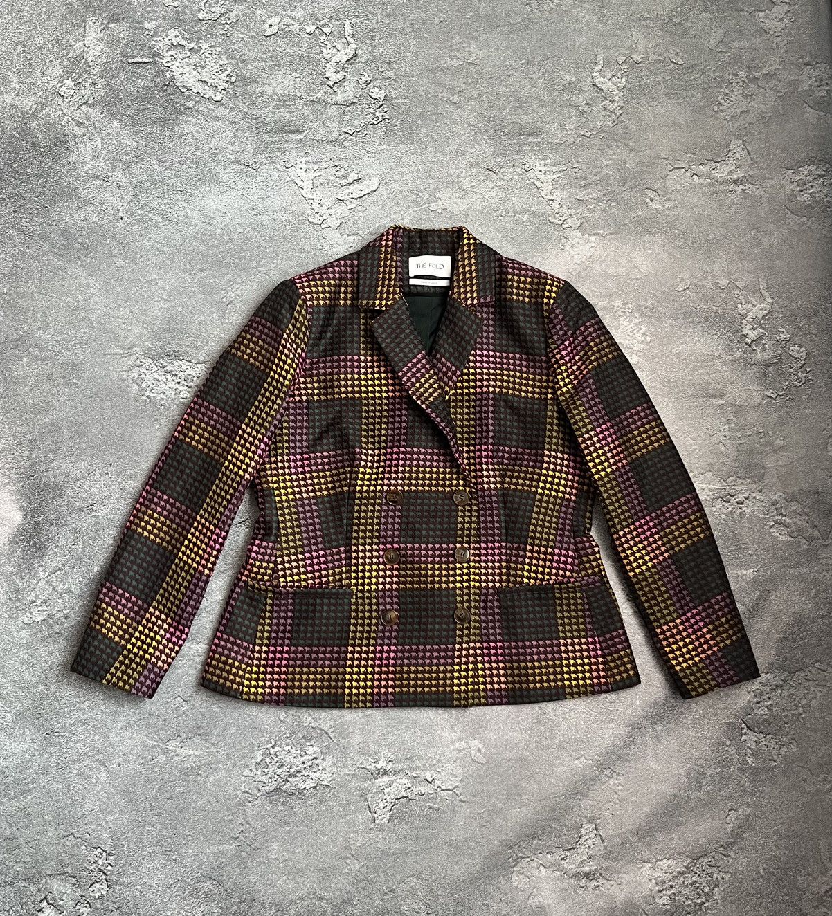 The Fold Checked Multicolour Blazer
