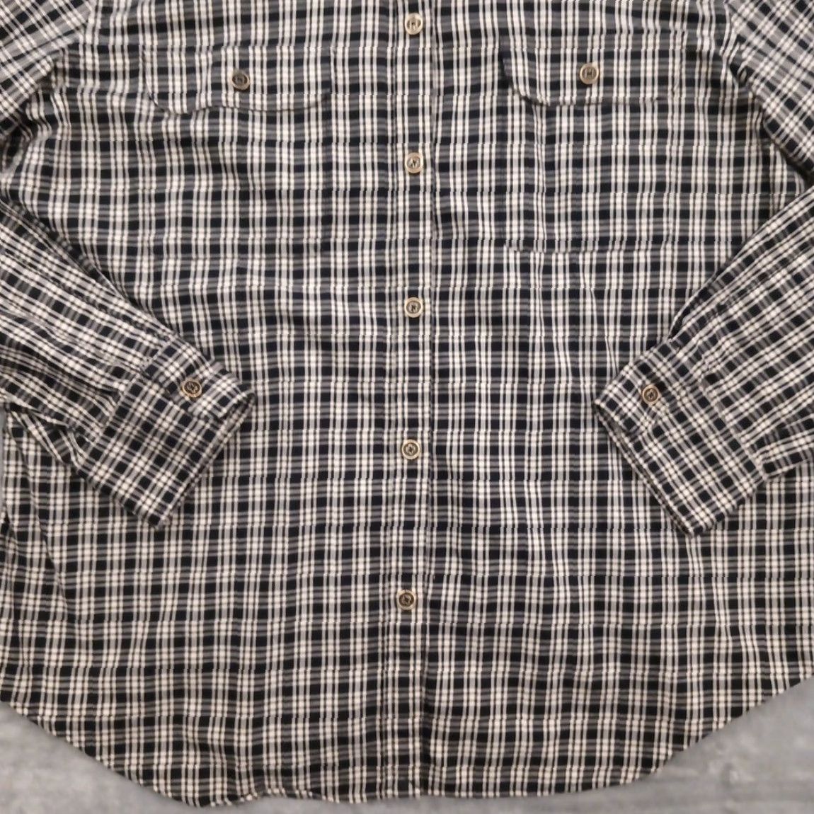 Chaps Chaps Shirt Womens XL Black Plaid Long Sleeve Button Up Pockets Cotton Size XL / US 12-14 / IT 48-50 - 3 Thumbnail