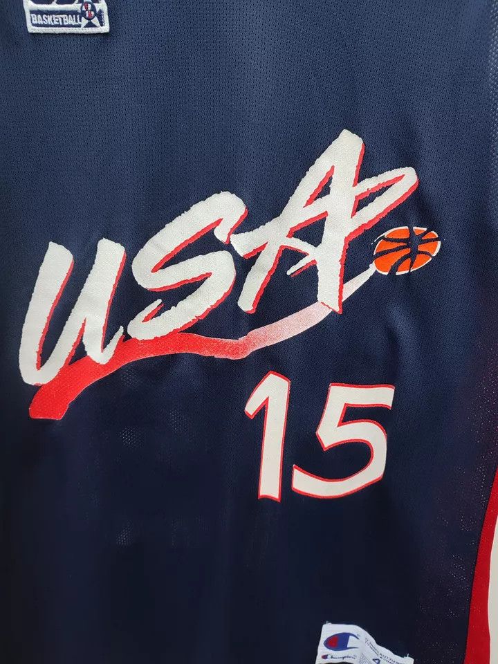 NBA Vintage Champion Hakeem Olajuwon Jersey Team USA NEW Nba Size US S / EU 44-46 / 1 - 3 Thumbnail