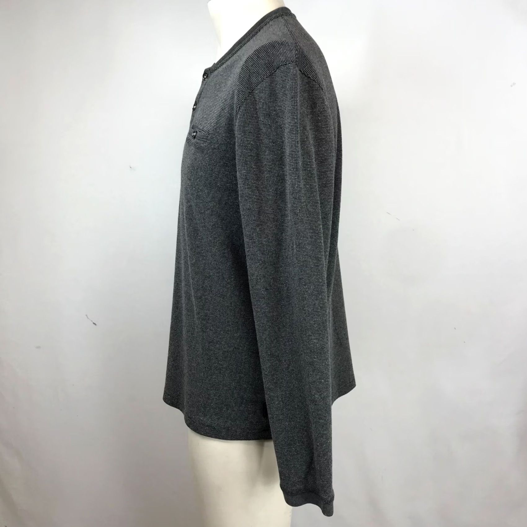 Ted Baker TED BAKER Men’s 5 Gray Long Sleeve Polyester Blend Henley Shirt Size US S / EU 44-46 / 1 - 6 Thumbnail