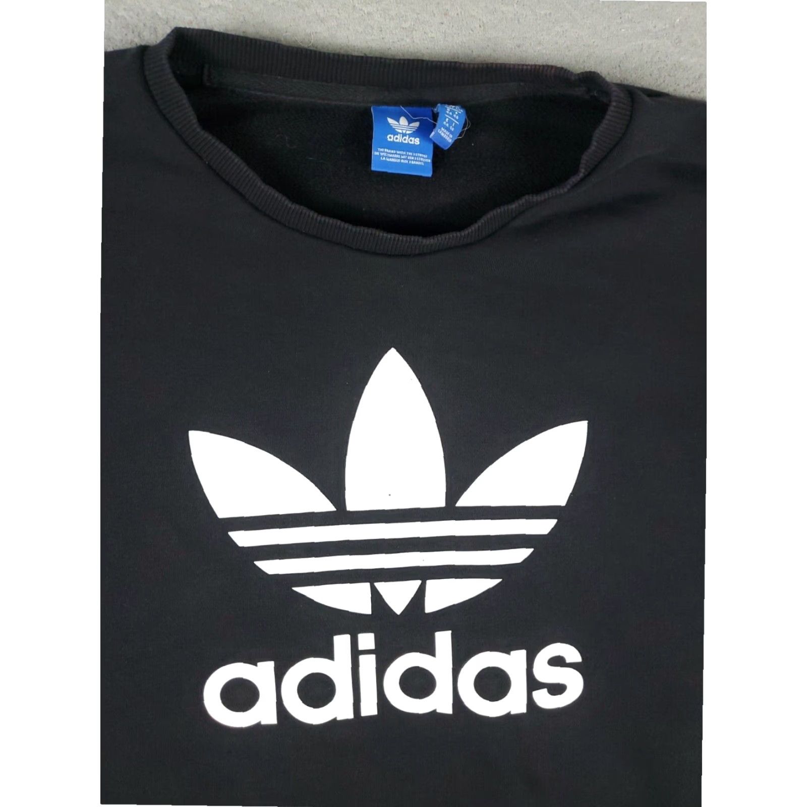 Adidas Adidas Sweater Women's Large Black Crew Neck Pullover Cotton Blend Long Sleeve Size L / US 10 / IT 46 - 2 Thumbnail