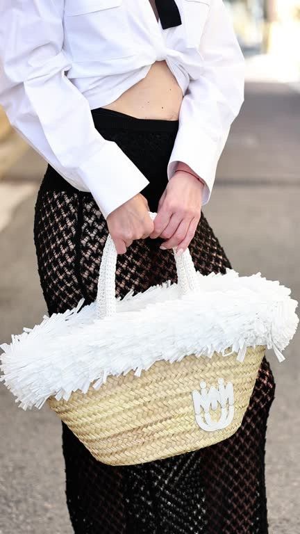 Miu Miu Wicker Straw Tote Basket Bag Size ONE SIZE - 2 Thumbnail