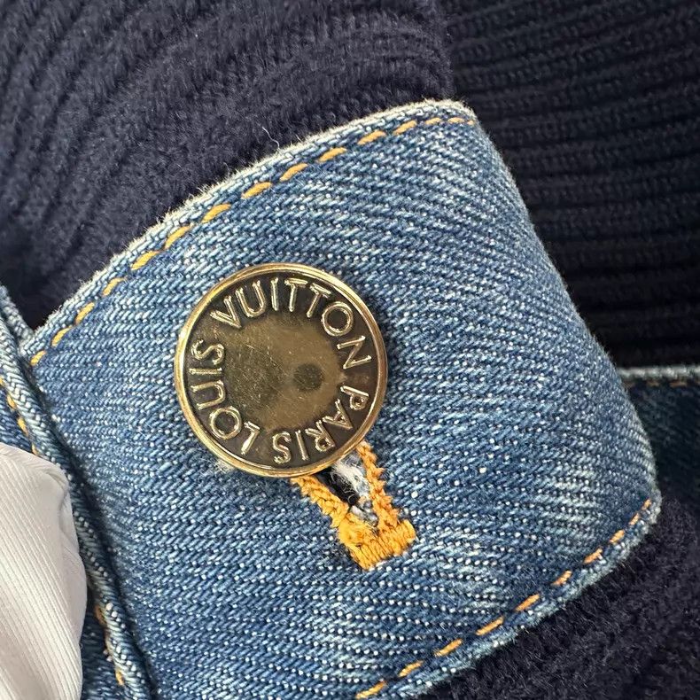 Louis Vuitton Louis Vuitton Blue metallic letter-logo button-paneled den Size XS / US 0-2 / IT 36-38 - 3 Thumbnail