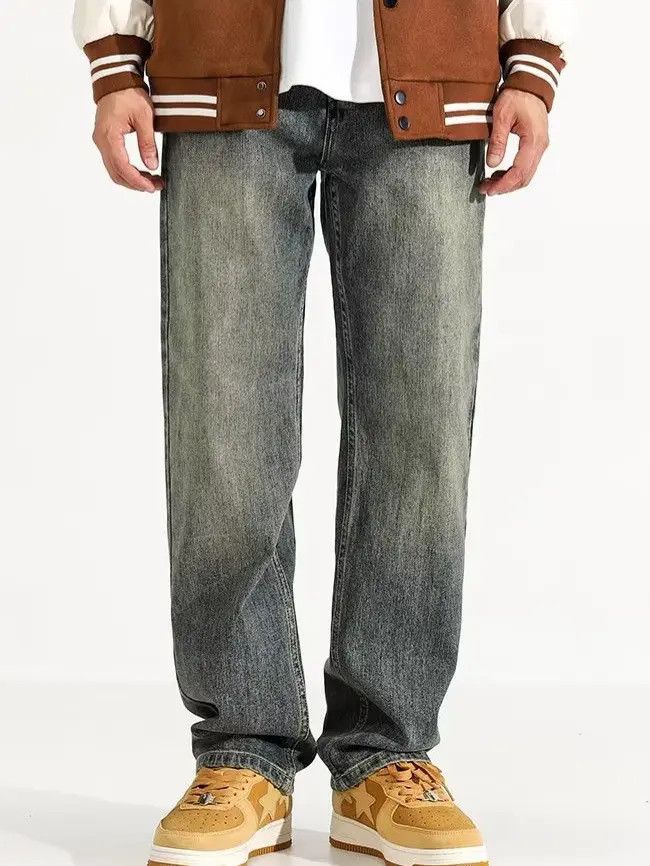 Japanese Brand × Jean Retro loose straight zipper jeans Size US 30 / EU 46 - 1 Thumbnail