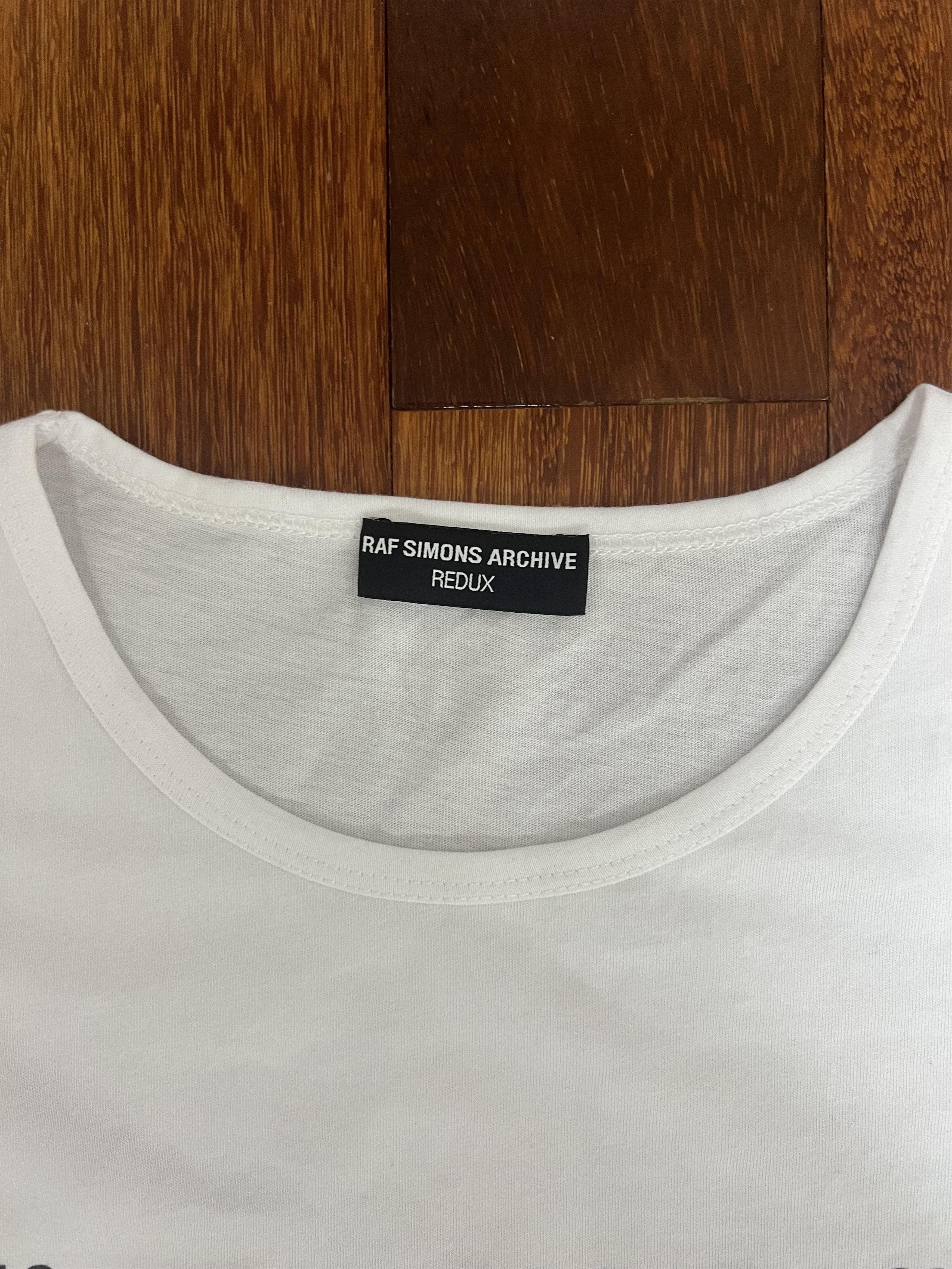 Raf Simons 💚 Raf Simons Redux Kollaps Tank Top White Large Size US L / EU 52-54 / 3 - 4 Thumbnail