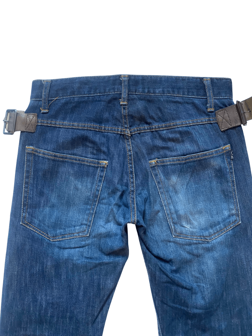 If Six Was Nine SS02 Morgon Homme Leather Strap Denim Size US 30 / EU 46 - 4 Thumbnail