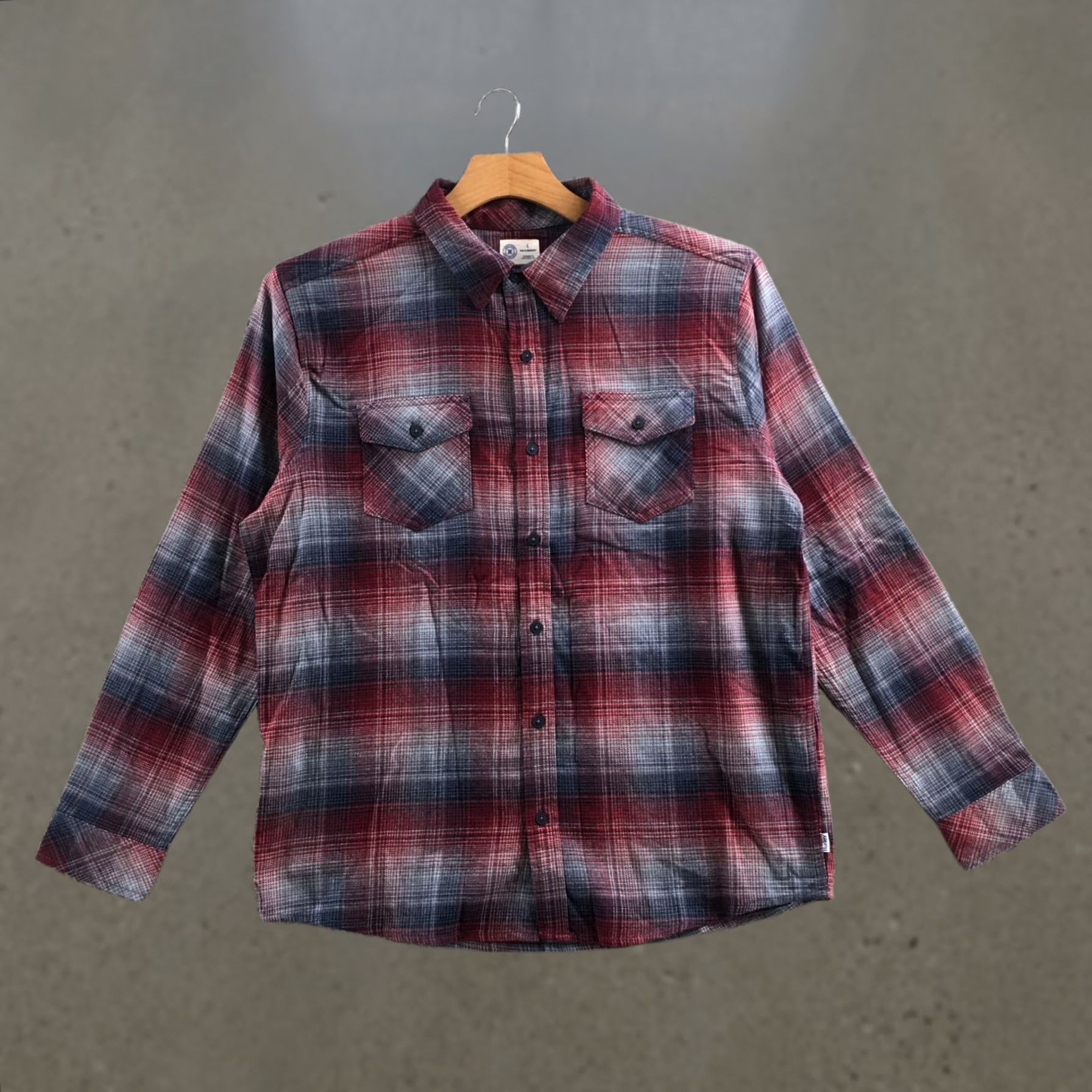 Hurley Hurley Button Up Casual Shirt Mens Large Red Plaid Cotton Long Sleeve Collared Size US L / EU 52-54 / 3 - 1 Thumbnail