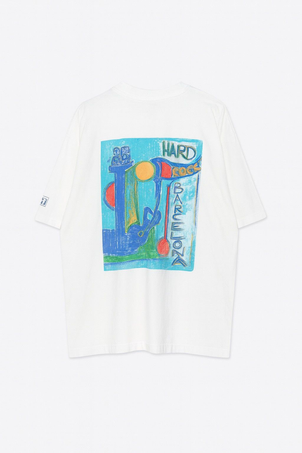 Hard Rock Cafe Vintage 90s Hard Rock Cafe Barcelona Heavy Tee –Unisex White Size US M / EU 48-50 / 2 - 1 Thumbnail