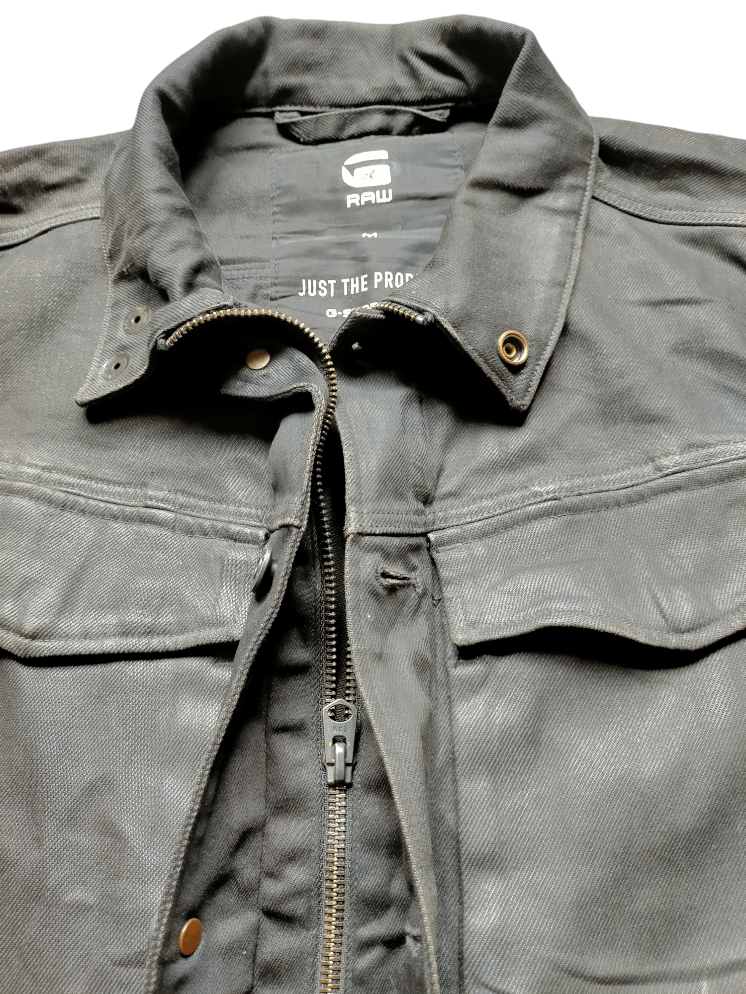 G-Star G-Star Raw Waxed Type 2 Denim Black Jacket Jeans Size US M / EU 48-50 / 2 - 10 Thumbnail