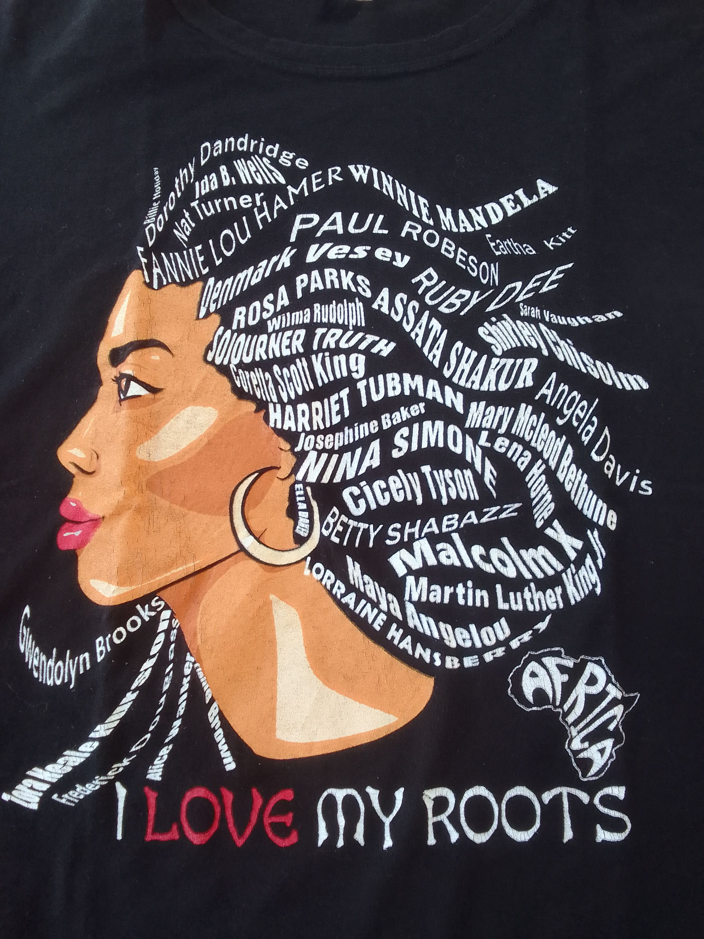 Band Tees × Rap Tees × Tultex Black Pride/History Tshirt Africa - I Love My Roots Size XXL / US 16-18 / IT 52-54 - 3 Thumbnail