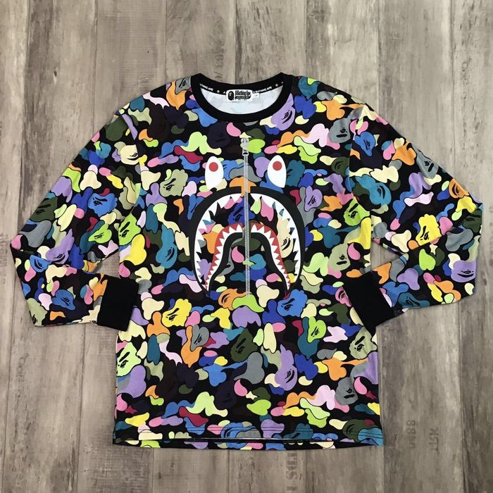 BAPE Shark T-shirt Multicamo x Black A Bathing Ape Size M