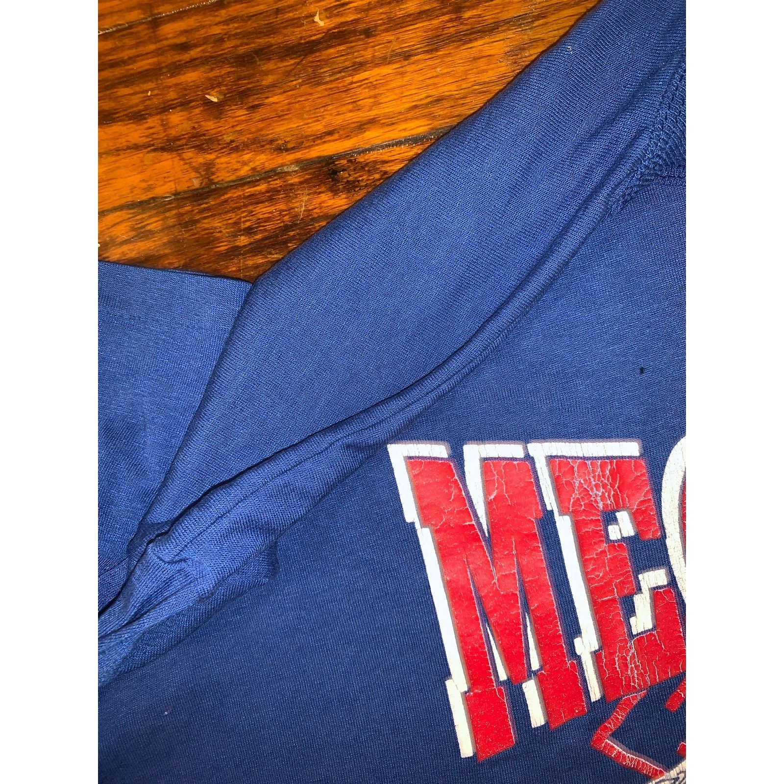 Russell Athletic × Vintage Meg Knott Memorial Baseball Tee XL Blue USA Single Stitch Size US XL / EU 56 / 4 - 6 Thumbnail