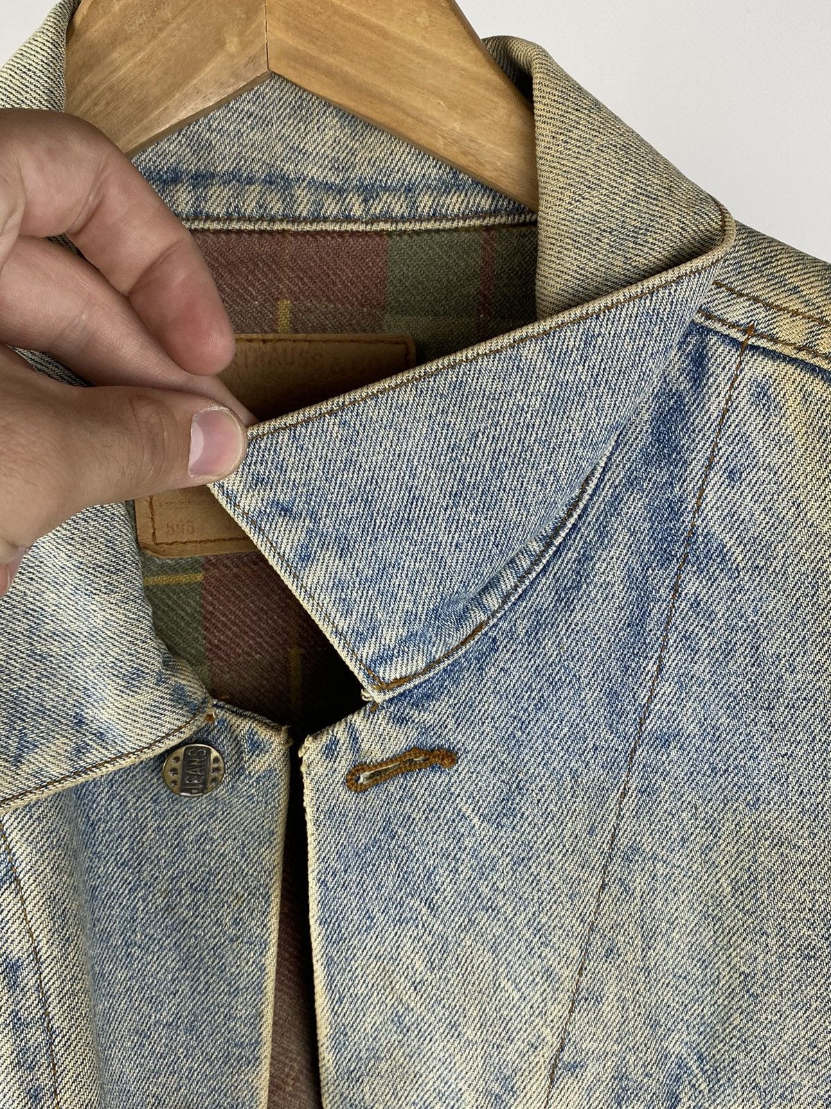 Levi's × Vintage 80s🔥Levis 598 Usa Blue Dirty Vntg Insulated Denim Jacket Size US L / EU 52-54 / 3 - 11 Thumbnail