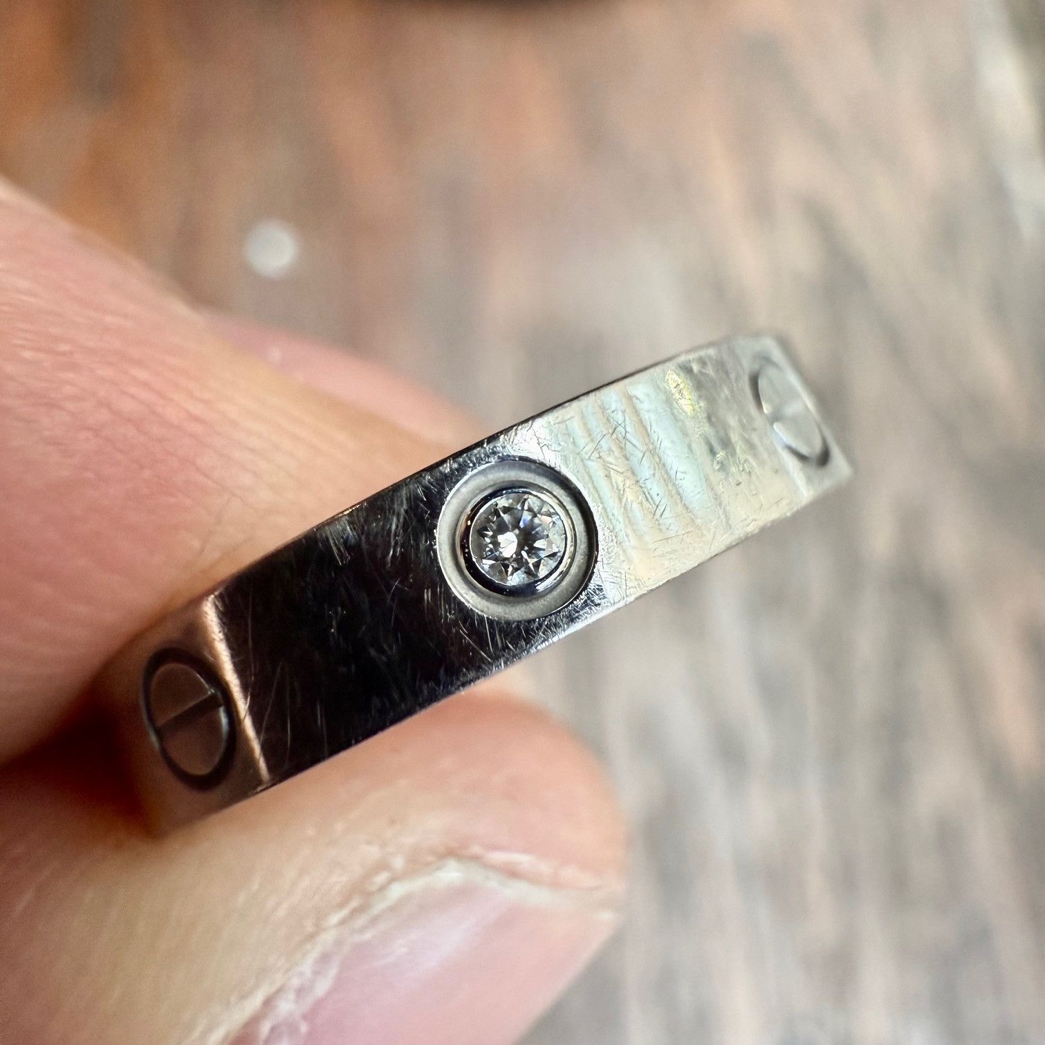 Cartier Cartier White Gold LOVE Small Model 1 Diamond Ring Size ONE SIZE - 14 Thumbnail