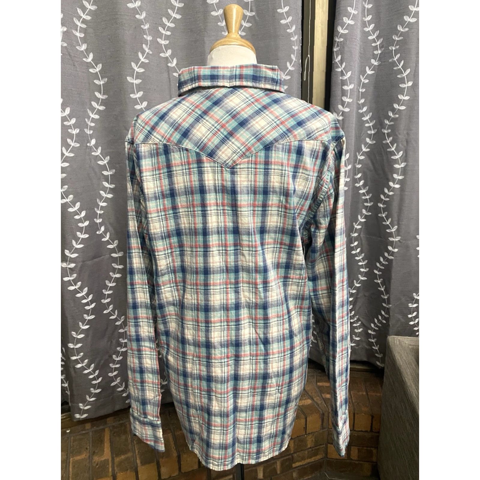 Levi's VINTAGE Levi’s Authentic Jeans Wear L/S Pearl Snap Blue Plaid Men’s XL NEW NWT Size US 36 / EU 52 - 3 Thumbnail