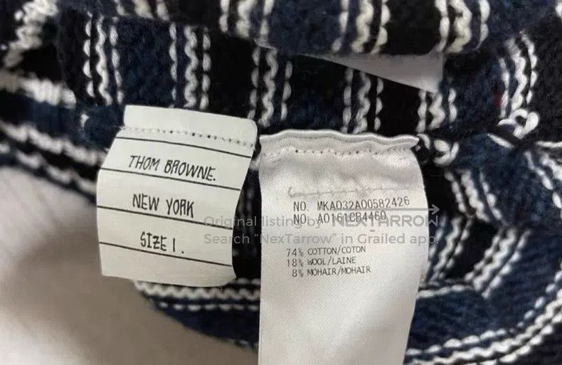 Thom Browne Thom Browne Blue ocean striped sweater Size US S / EU 44-46 / 1 - 6 Thumbnail