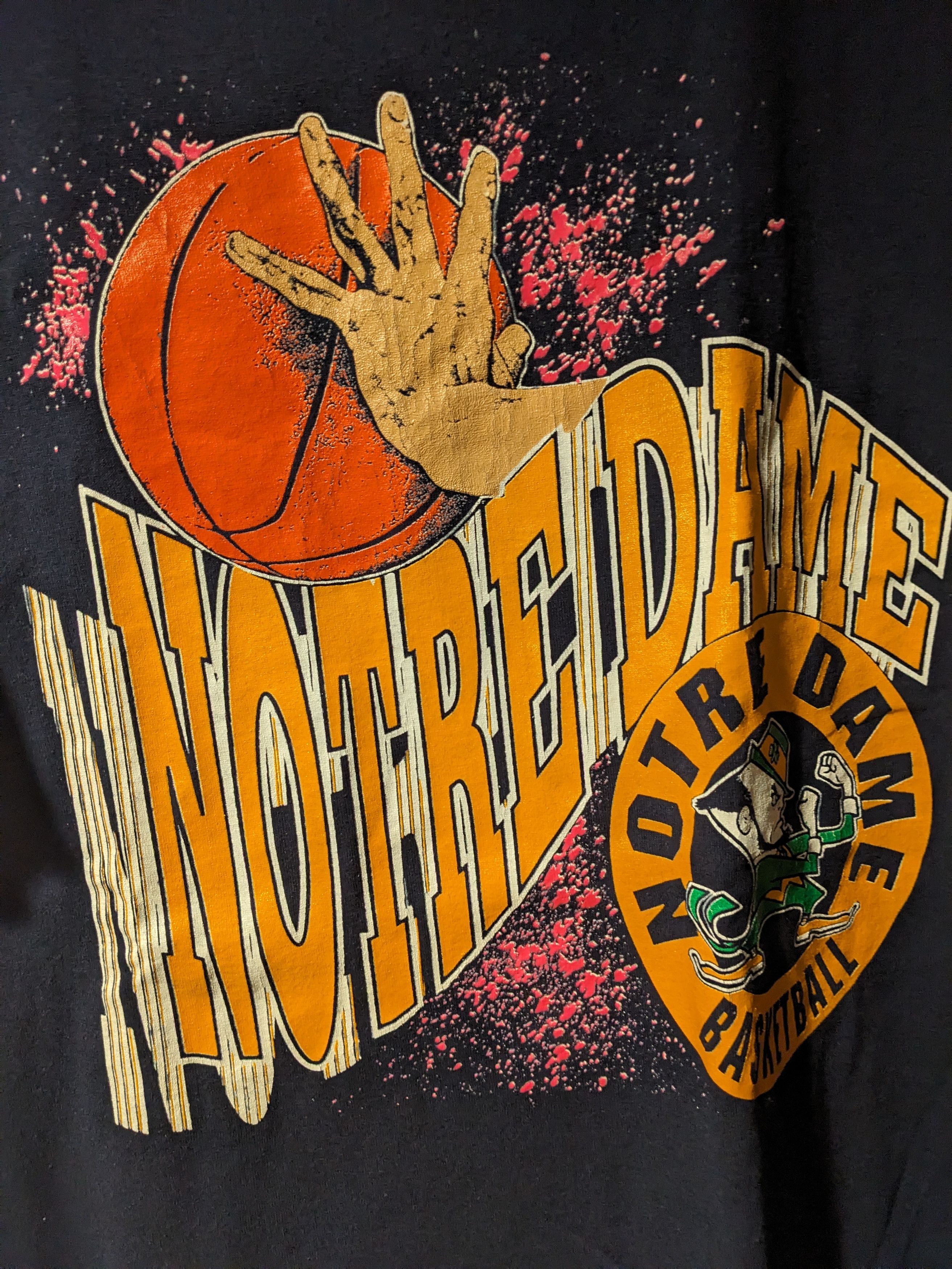 Vintage Vintage 90s Notre Dame Fighting Irish College T-Shirt Size US L / EU 52-54 / 3 - 2 Thumbnail