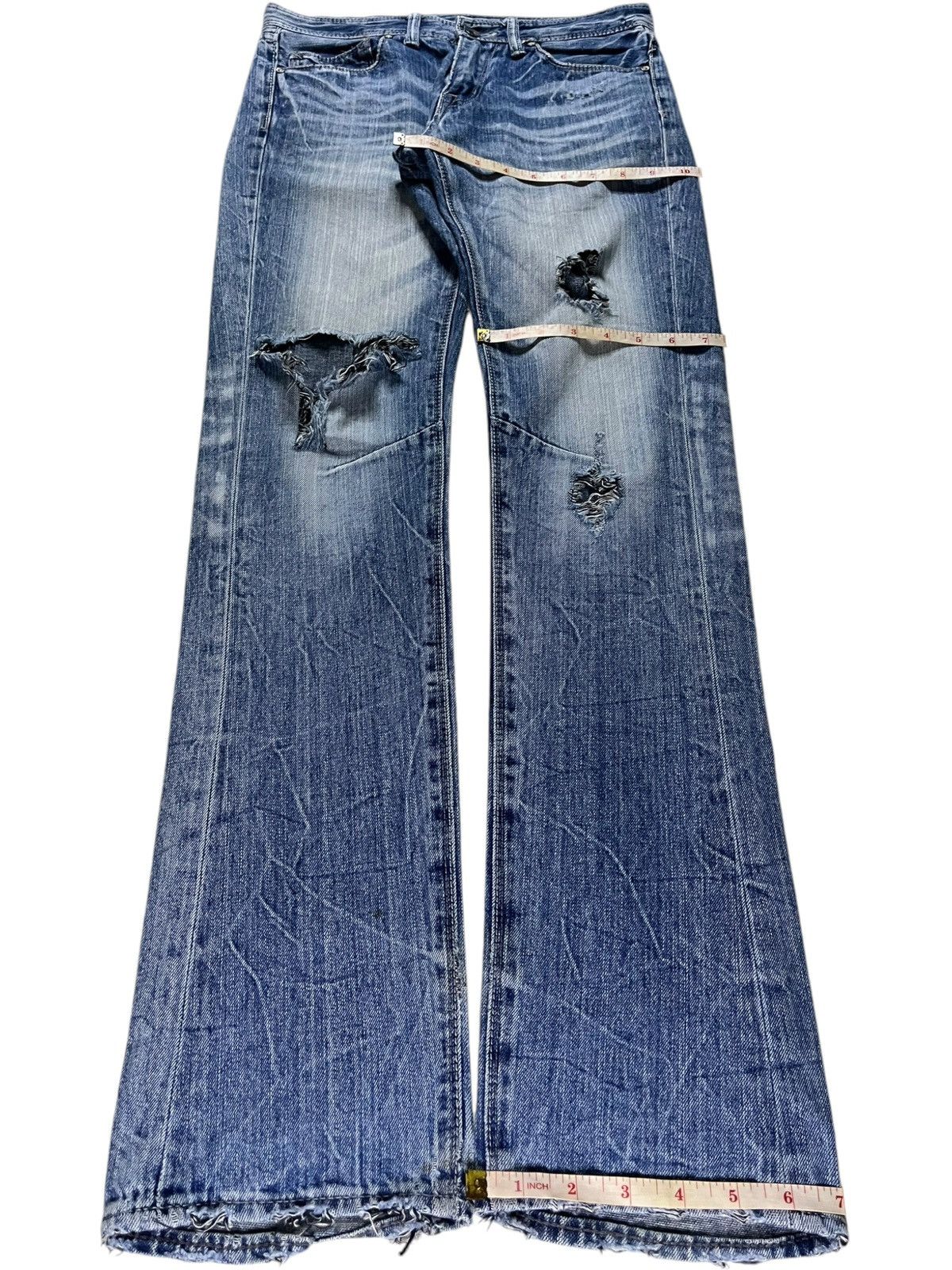 GOSTAR DE FUGA × Japanese Brand Vintage Japanese Fuga Faded Wash Distressed Slim Jeans Size US 31 - 13 Thumbnail