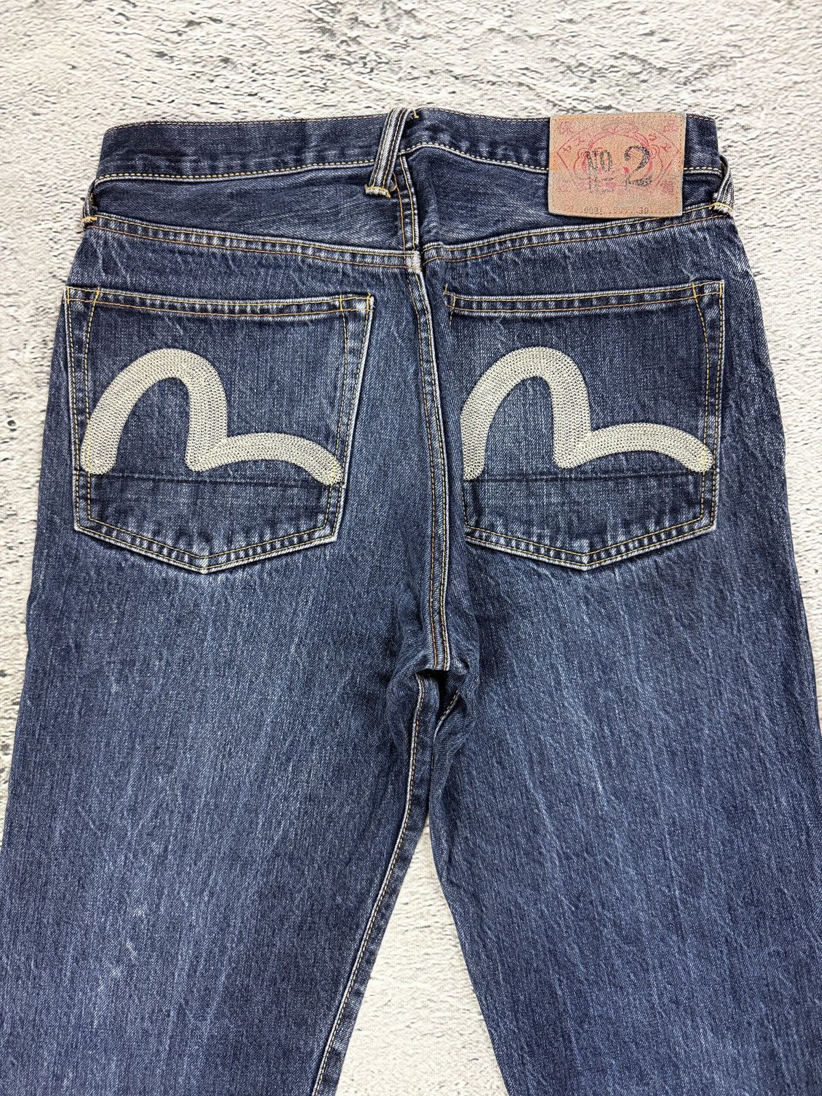 Evisu Evisu jeans vintage navy white seagulls embroidery Size US 30 / EU 46 - 2 Thumbnail