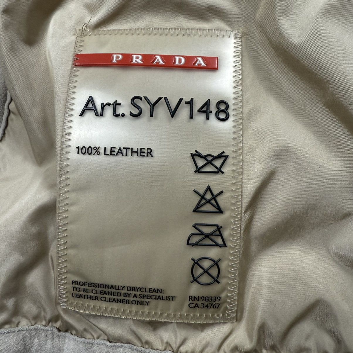 Prada × Vintage Prada beige label suede jacket Size US XS / EU 42 / 0 - 8 Thumbnail