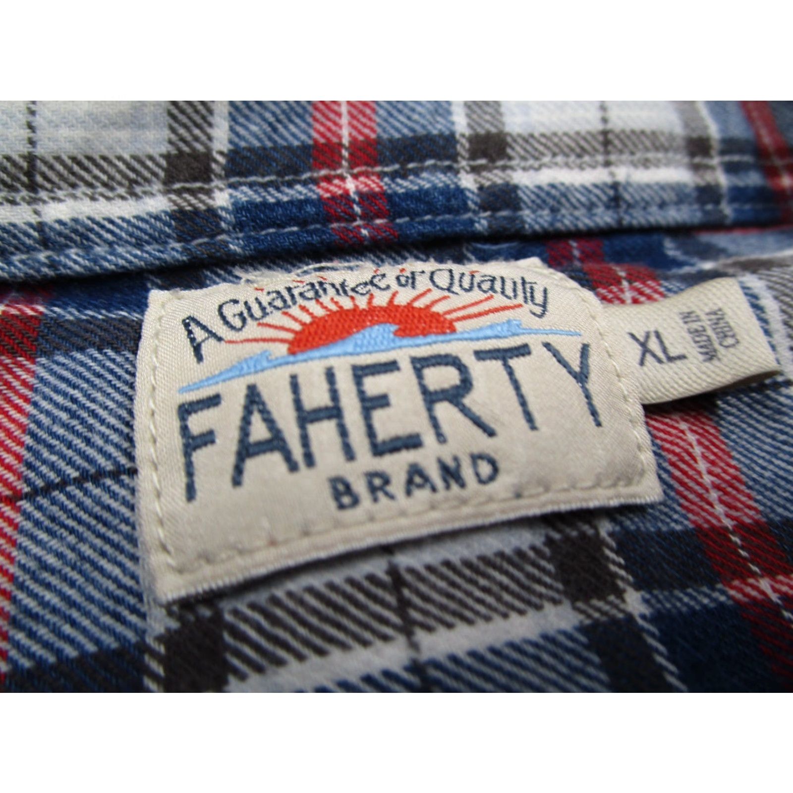 Faherty Faherty Shirt Mens XL Red Check Lightweight Flannel Cotton Long Sleeve Button-Up Casual Workwear Mens Size US XL / EU 56 / 4 - 3 Thumbnail