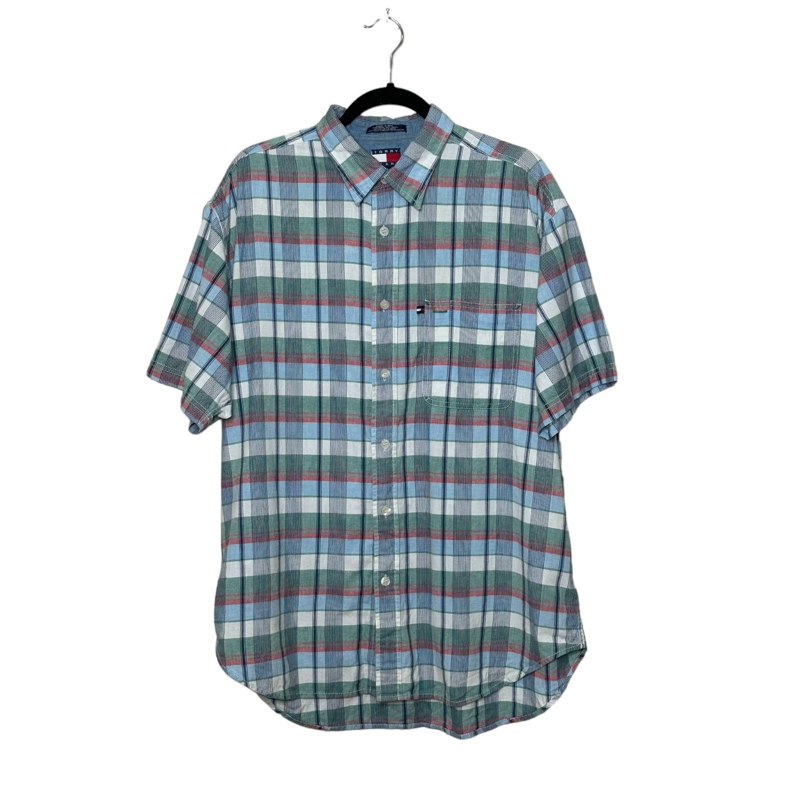 Tommy Hilfiger Tommy Hilfiger plaid short sleeves button men shirts size L Size US L / EU 52-54 / 3 - 1 Thumbnail