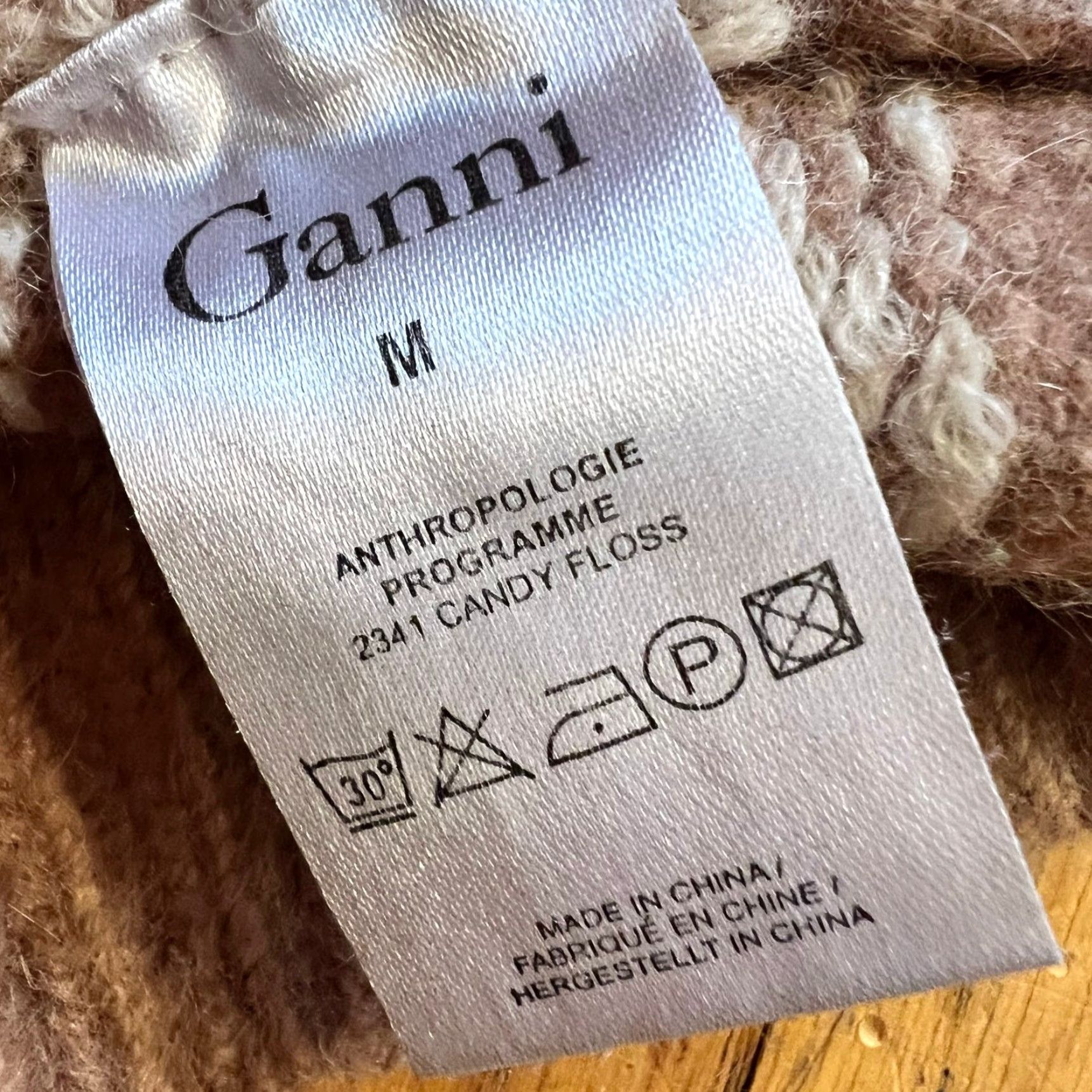 Ganni Ganni Anthropologie Sweater Womens Medium M Wool Blend Beige Chevron Candy Floss Brown Pullover Womens Size M / US 6-8 / IT 42-44 - 7 Thumbnail