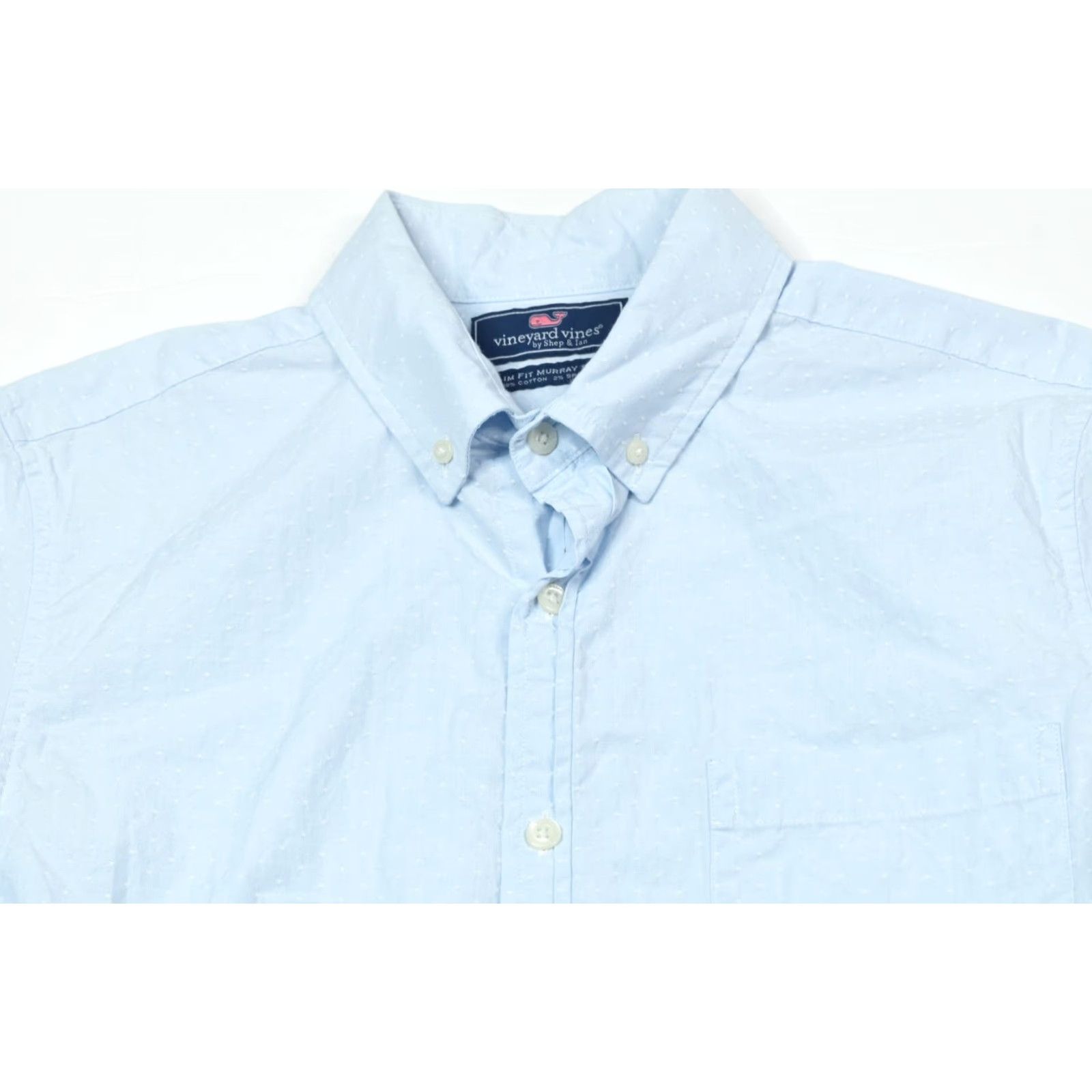 Vineyard Vines VINEYARD VINES Murray Shirt Mens Small Blue Dots Slim Short Sleeve Button-Down Size US S / EU 44-46 / 1 - 3 Thumbnail