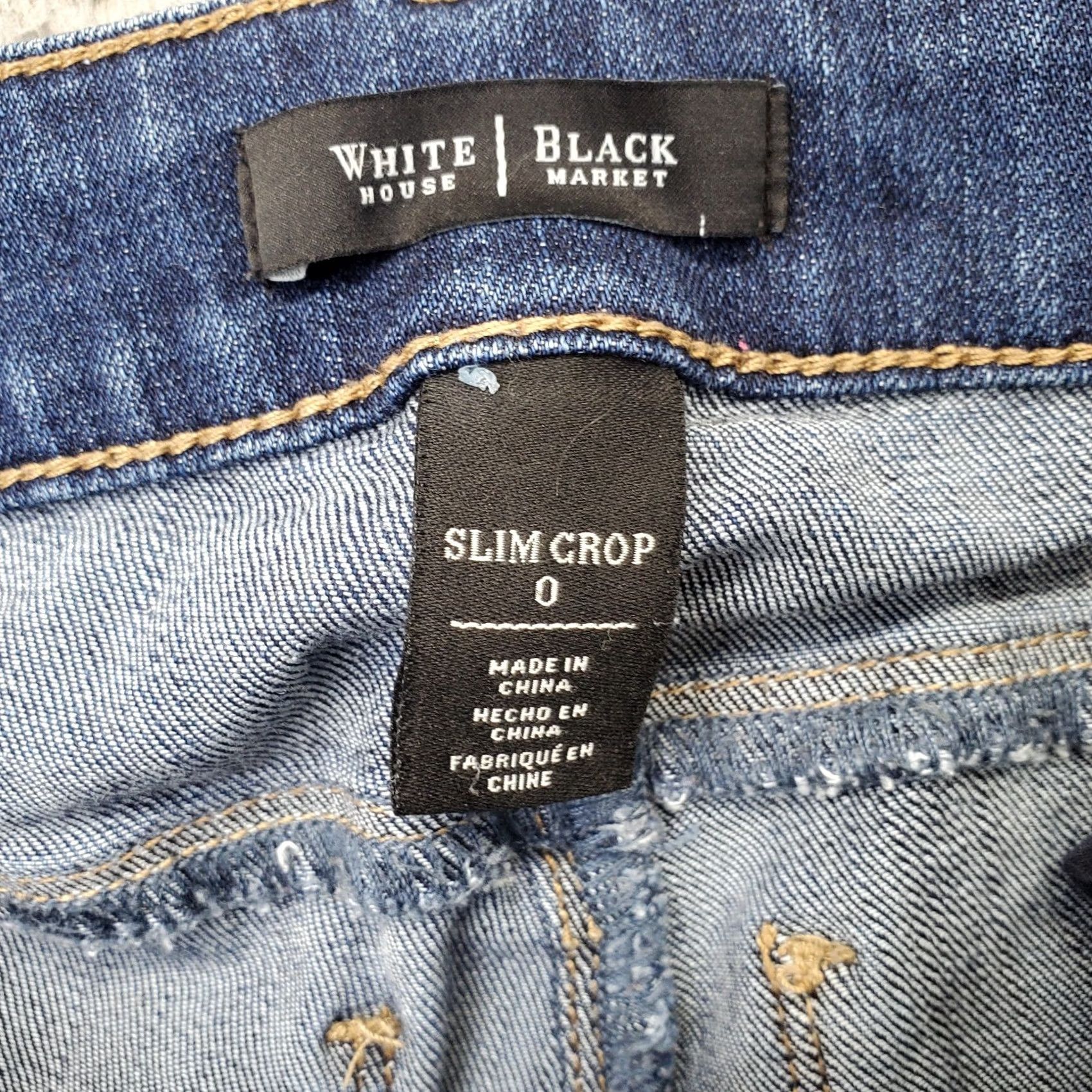 White House Black Market White House Black Market Slim Crop Jeans Womens 0 Blue Denim Cropped 5-Pocket Design Inseam 26" Size 25" / US 0 / IT 36 - 7 Thumbnail