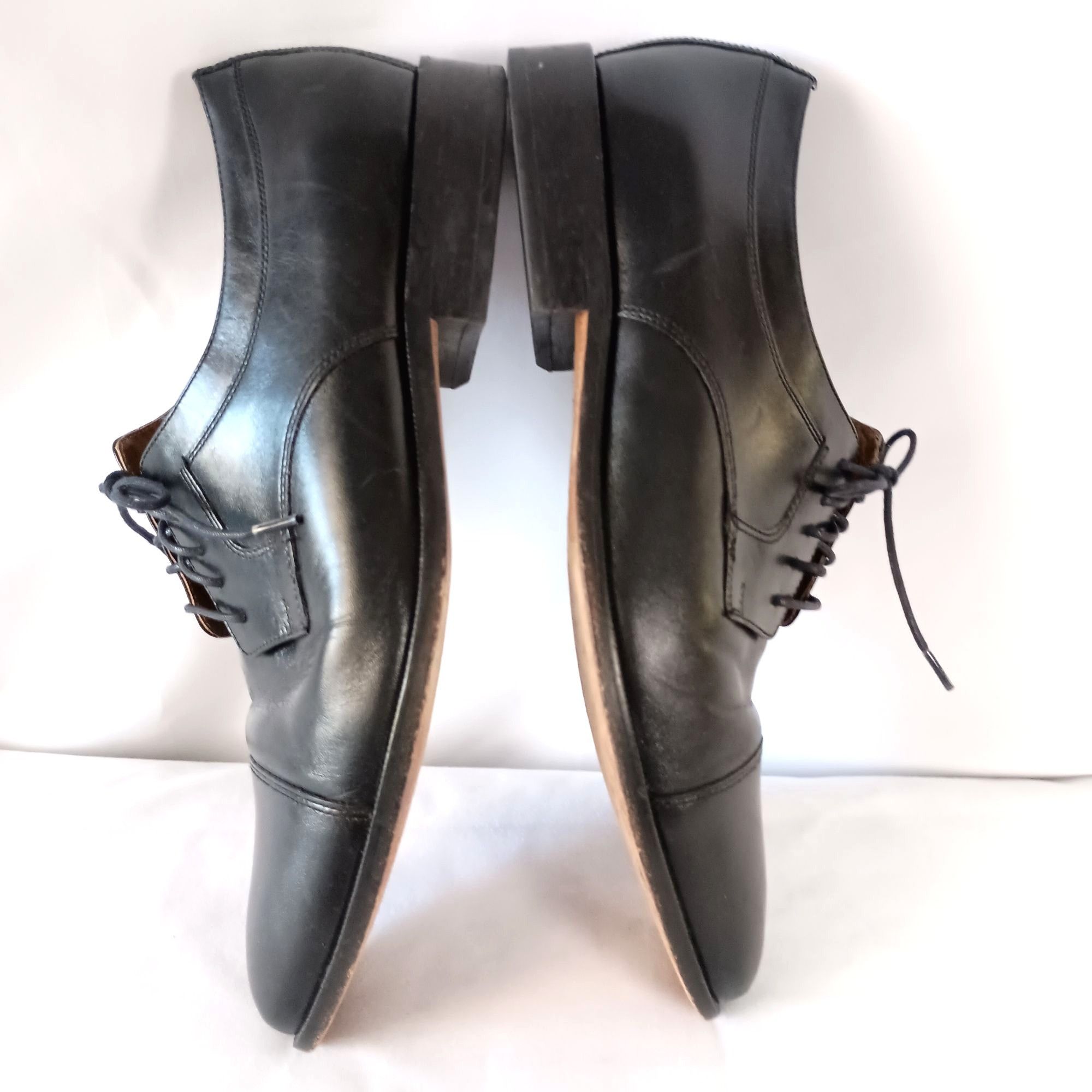 Johnston & Murphy Johnston & Murphy Tillman Oxford Black Leather Cap Toe Men’s Size US 10.5 / EU 43-44 - 8 Thumbnail
