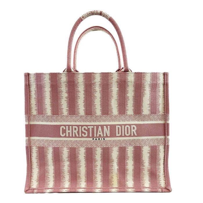 Dior Christian Dior Bayadere Stripe Large Book Tote D-Stripes Emb | Grailed