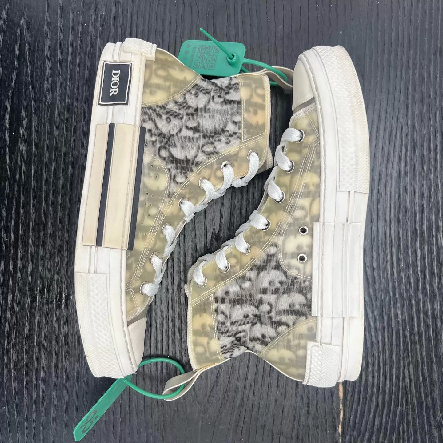 Dior Dior B23 Black White Hi Top 38 Boxed Oxidation Size US 7.5 / IT 37.5 - 3 Thumbnail