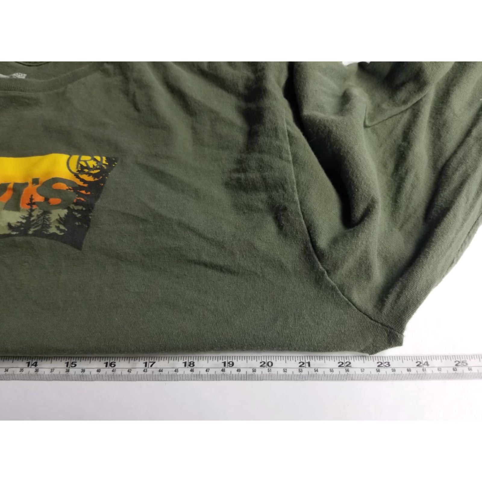 Levi's Levi's Men's T-Shirt Green Logo Long Sleeve Crew Neck XL Classic Fit Shirt Graphic Print Size US XL / EU 56 / 4 - 4 Thumbnail