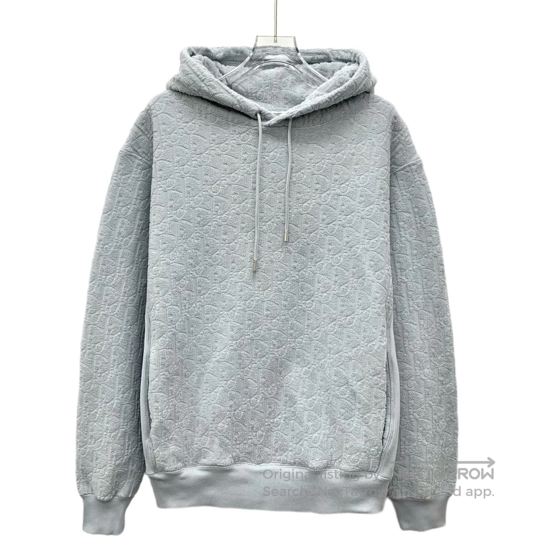 Dior Dior Light Blue Logo Monogram Printed Cotton Hooded Drawst Size US M / EU 48-50 / 2 - 1 Thumbnail