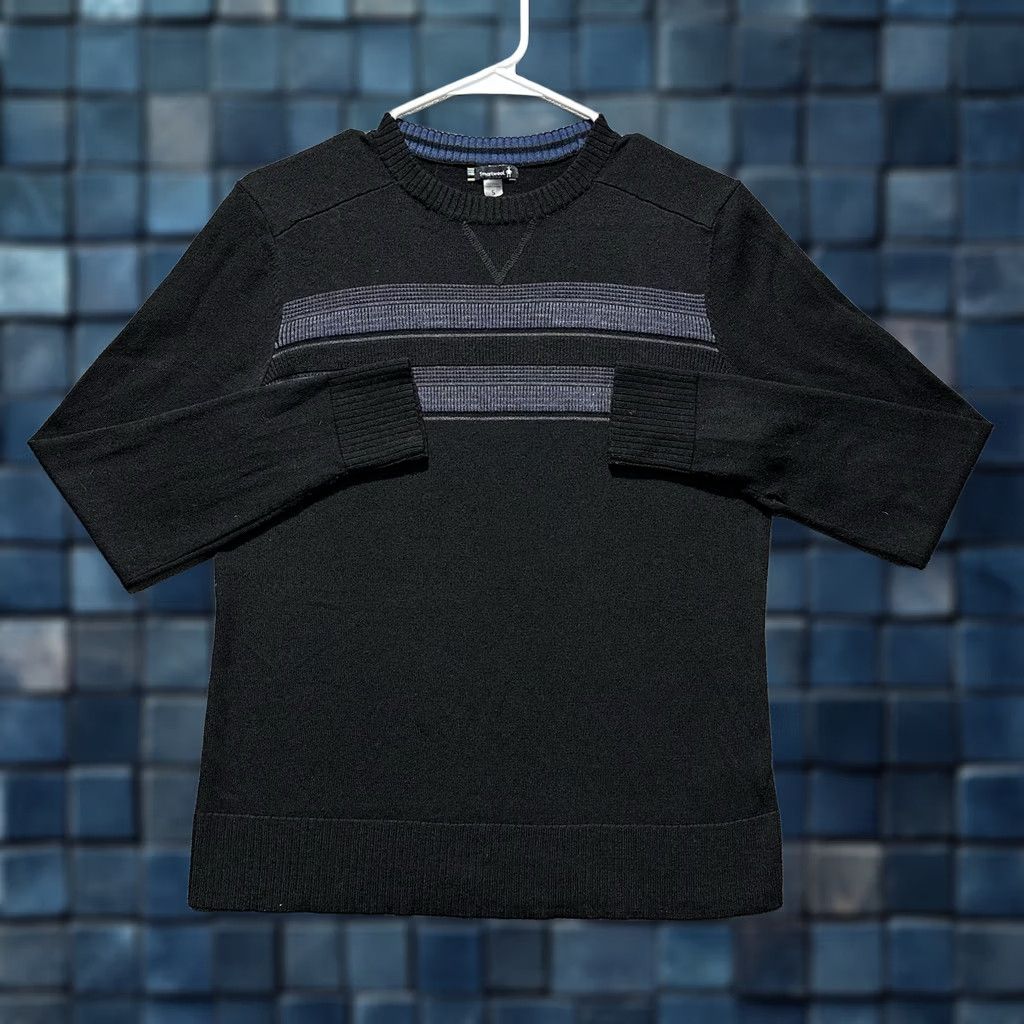 Smartwool Smartwool Sweater Mens Small Black Blue Sparwood Stripe Crew Neck Wool Blend GUC Size US S / EU 44-46 / 1 - 1 Thumbnail