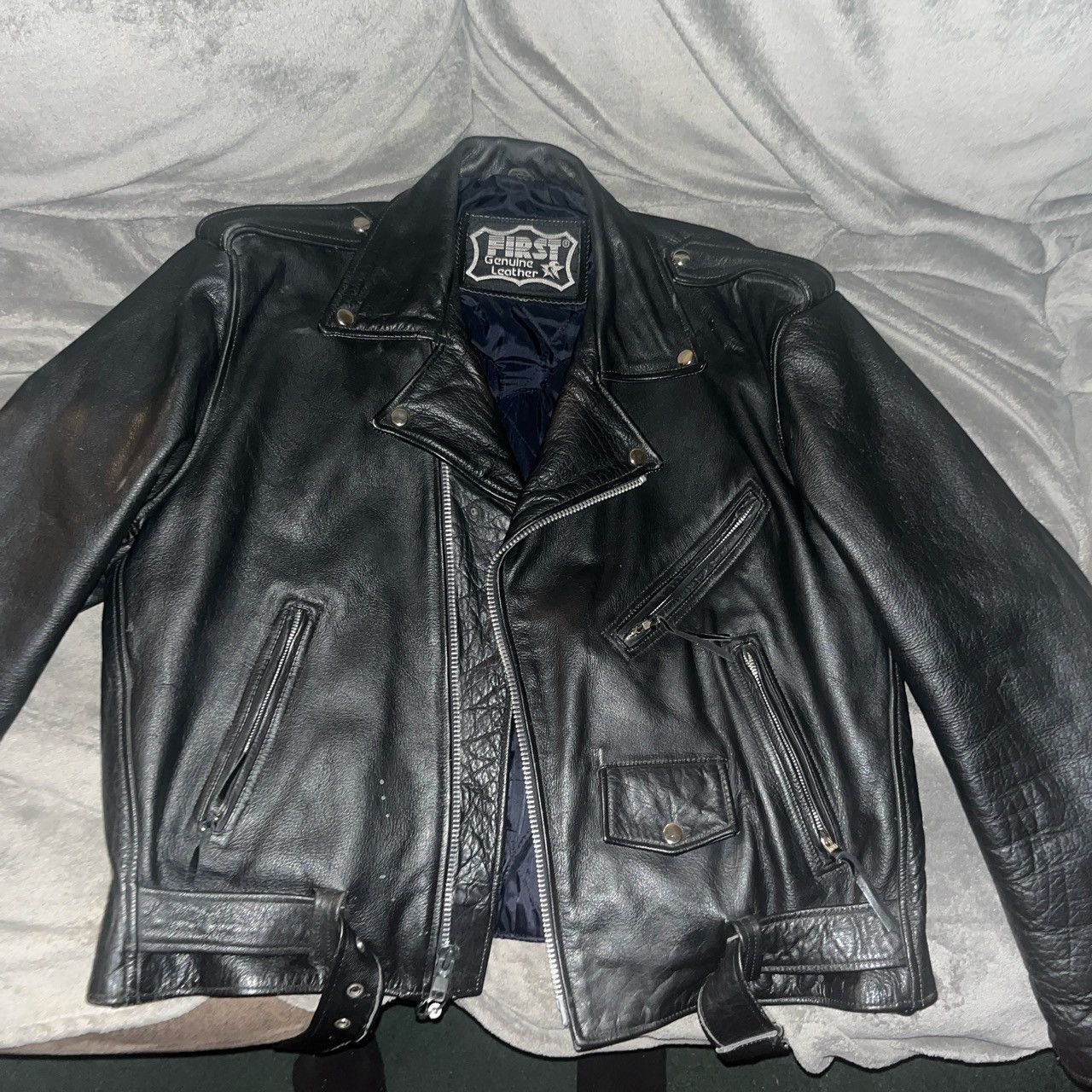 image of Harley Davidson Leather Jacket in Black, Men's (Size Large)