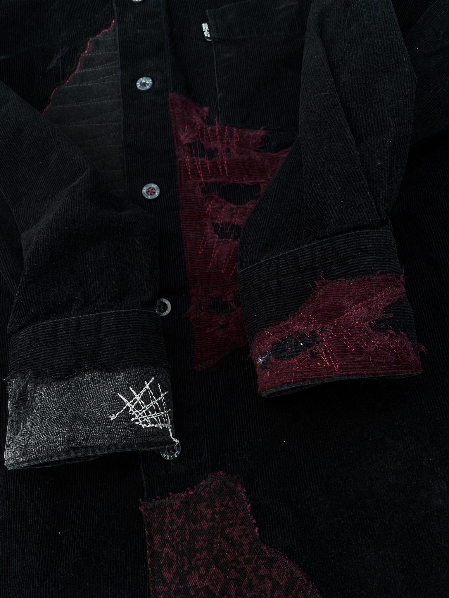 Other Vintage Repaired Patchwork Kapital Inspired Black corduroy Size US L / EU 52-54 / 3 - 14 Thumbnail