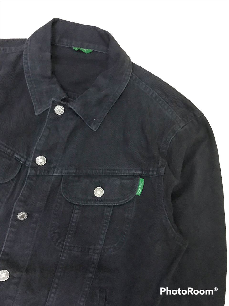 United Colors Of Benetton 💥United Colors Of Benetton Trucker Black Jacket Size US M / EU 48-50 / 2 - 6 Thumbnail