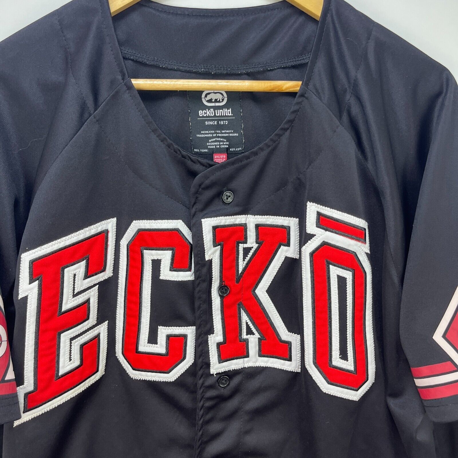 Ecko Unltd. × Vintage Vintage Ecko UNLTD Baseball Stitched Jersey Shirt 2XL Size US XXL / EU 58 / 5 - 3 Thumbnail