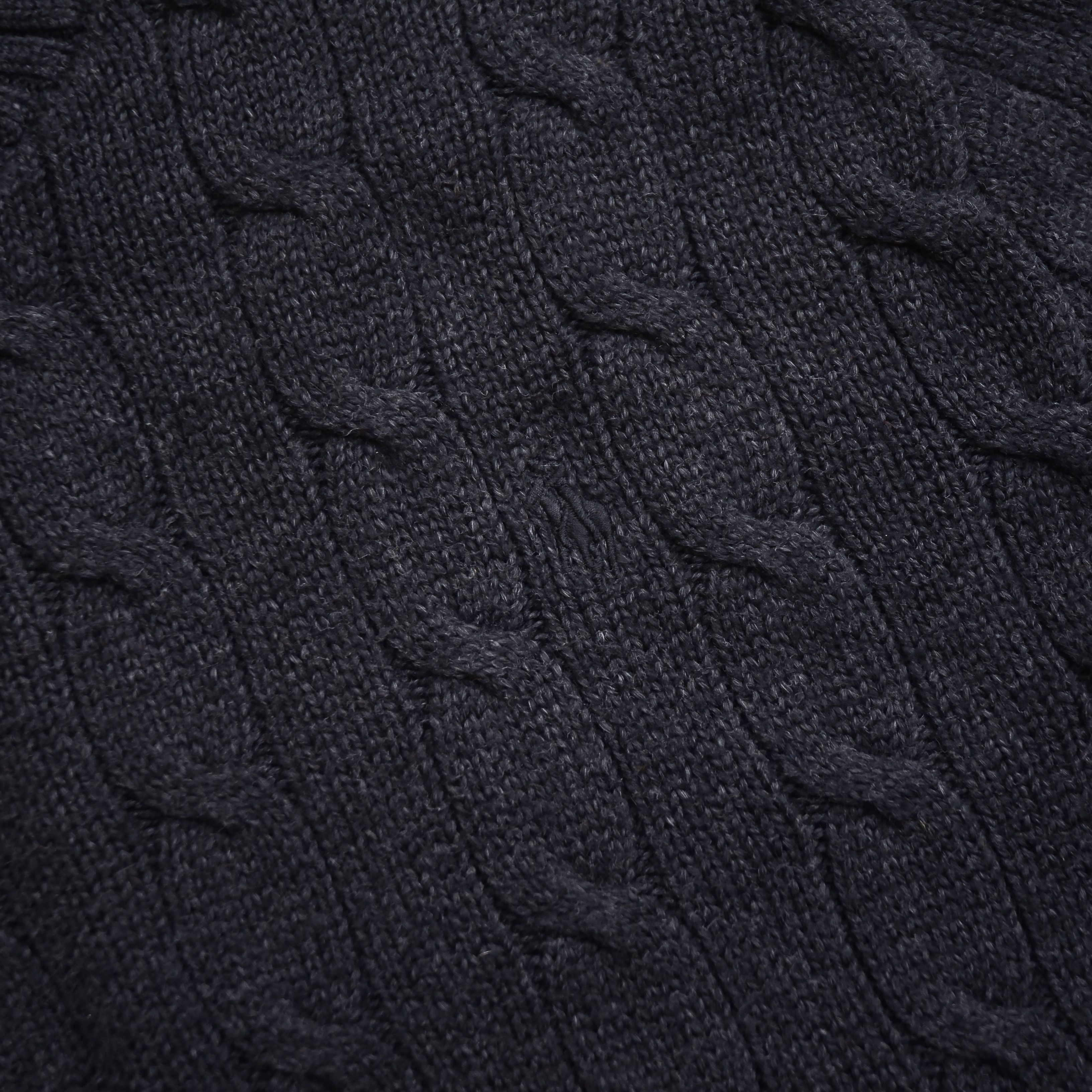 Polo Ralph Lauren Polo Ralph Lauren Unisex Black Cable Knit Sweater Jumper Size US XS / EU 42 / 0 - 11 Thumbnail