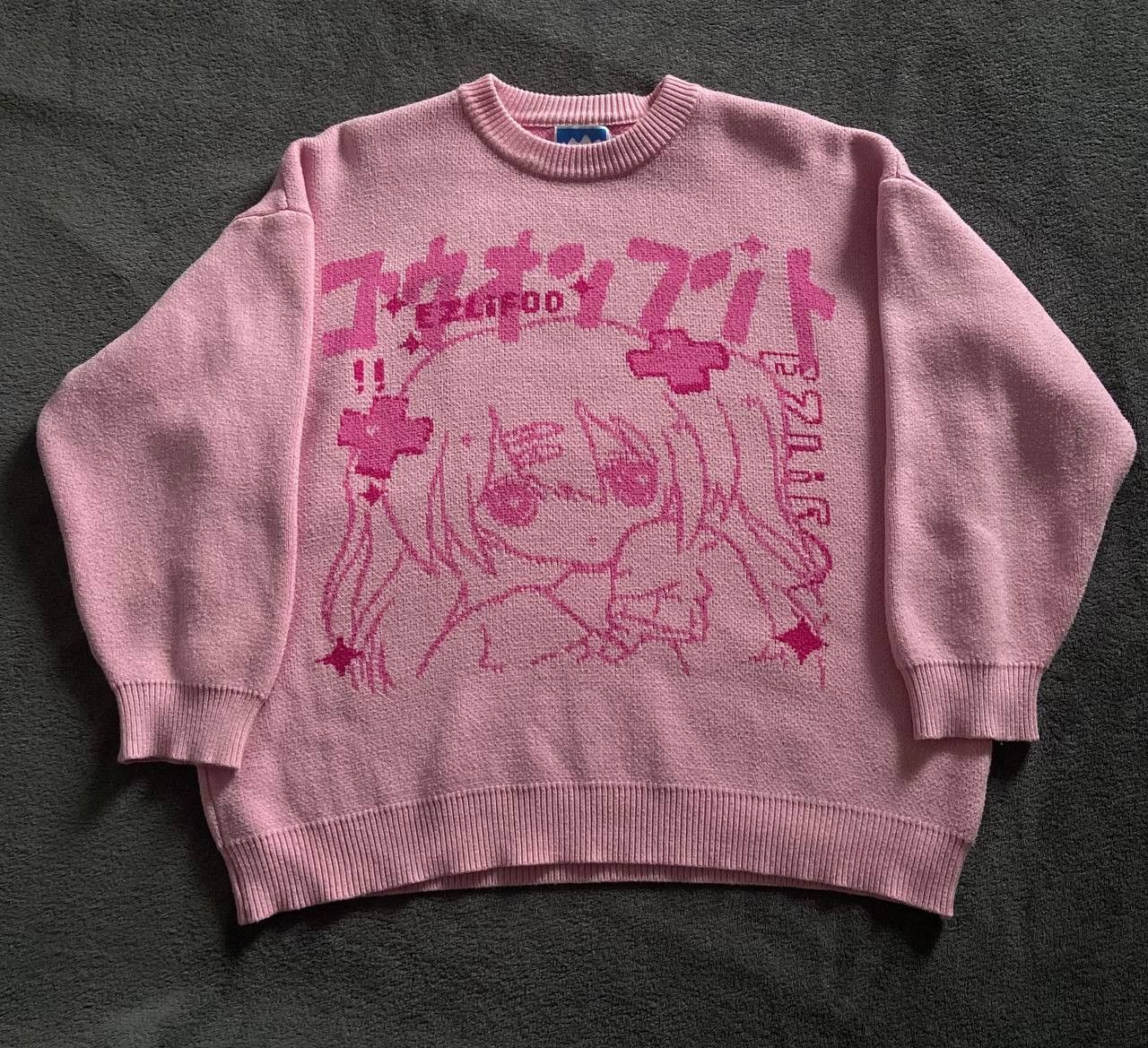 Japanese Brand Pink Anime Knit Sweater – Size M Unisex Size M / US 6-8 / IT 42-44 - 1 Thumbnail