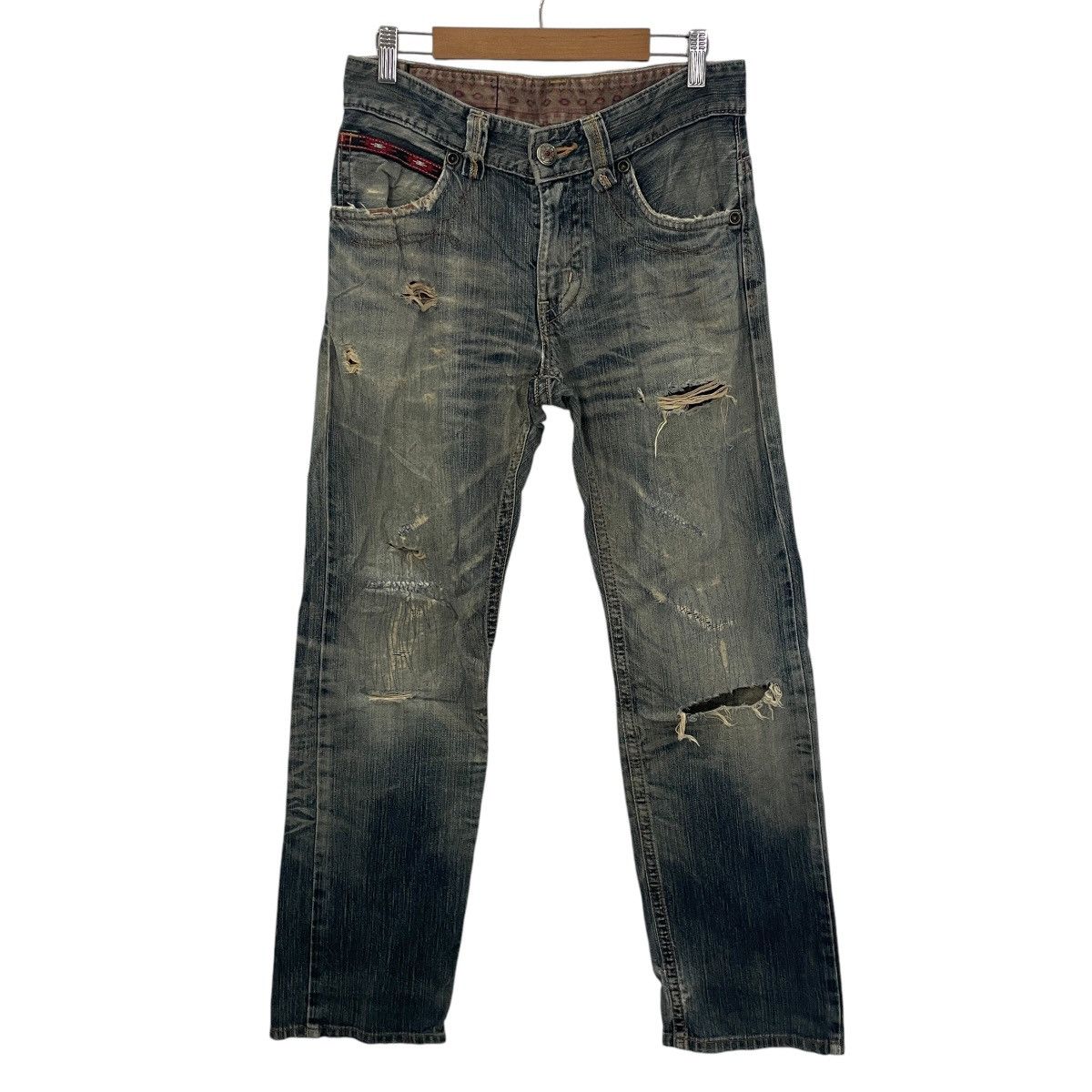 Edwin Vintage Edwin Japan Distressed Cowboy Denim Size US 30 / EU 46 - 1 Thumbnail