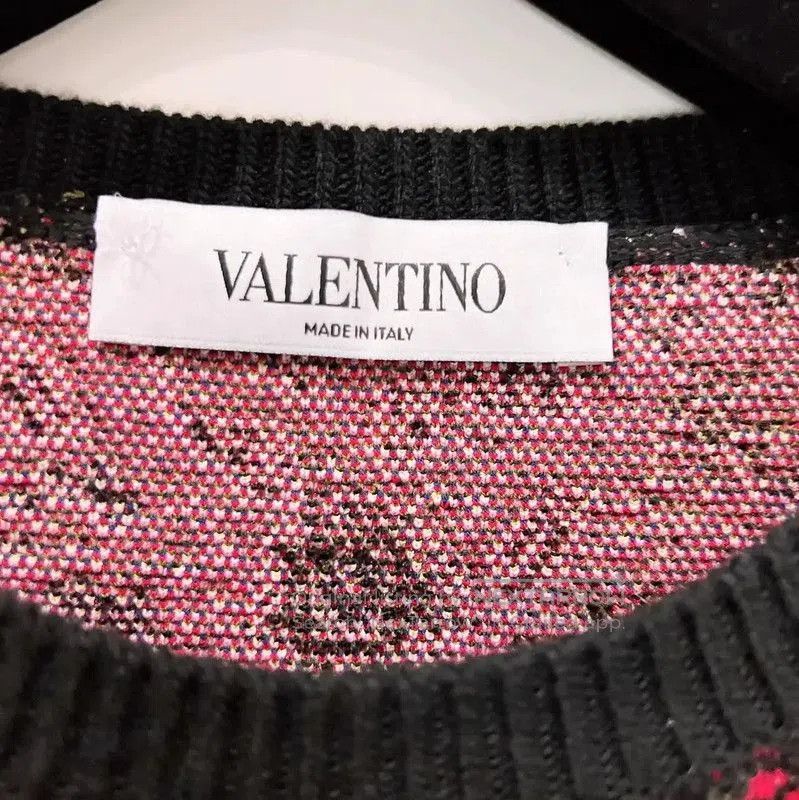 Valentino Valentino Floral Black Wool Blend Long Sleeve Sweater . Size M / US 6-8 / IT 42-44 - 3 Thumbnail