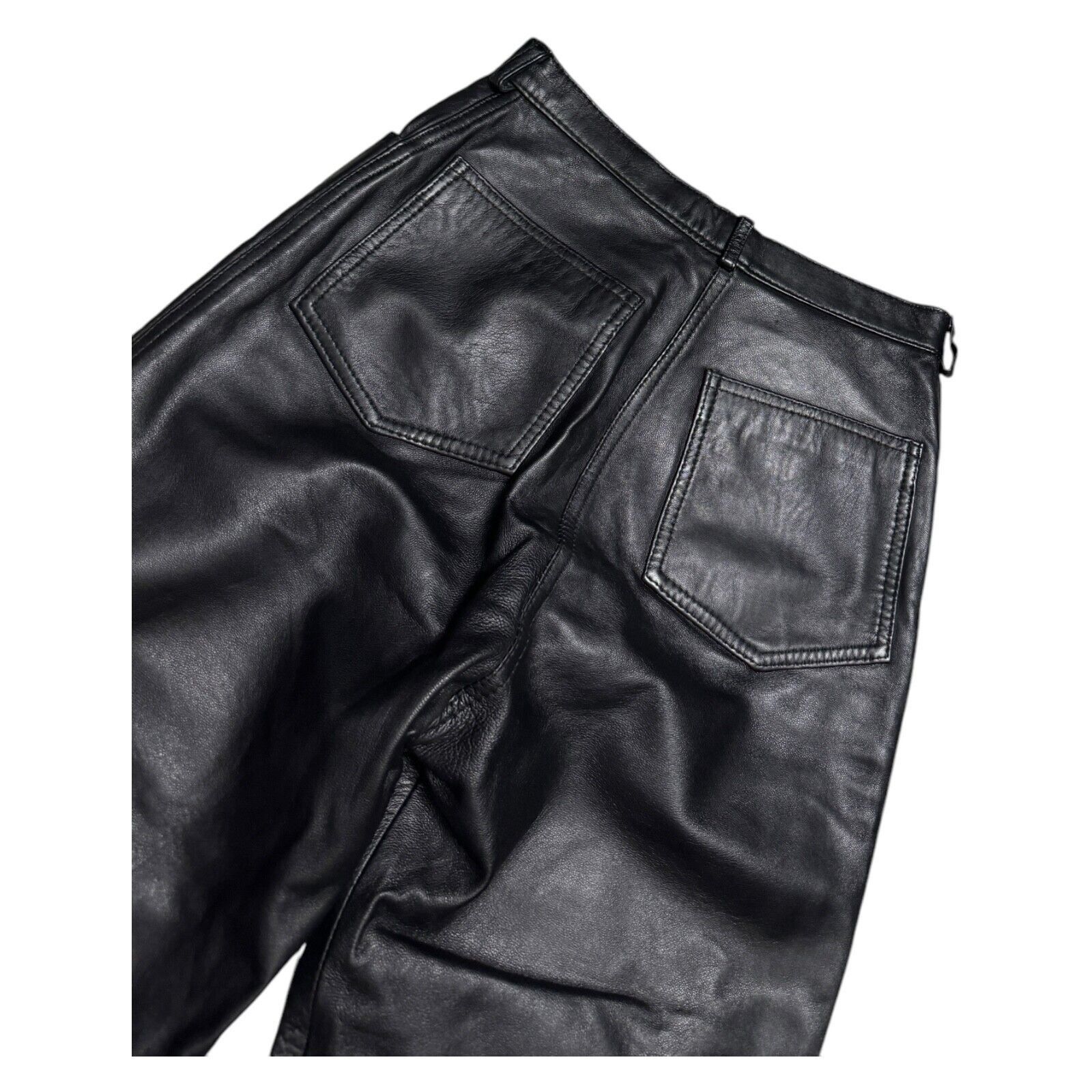 Leather × Vintage Vintage 90s GENUINE LEATHER DiCapra Designer Biker Pants Size 26" / US 2 / IT 38 - 3 Thumbnail