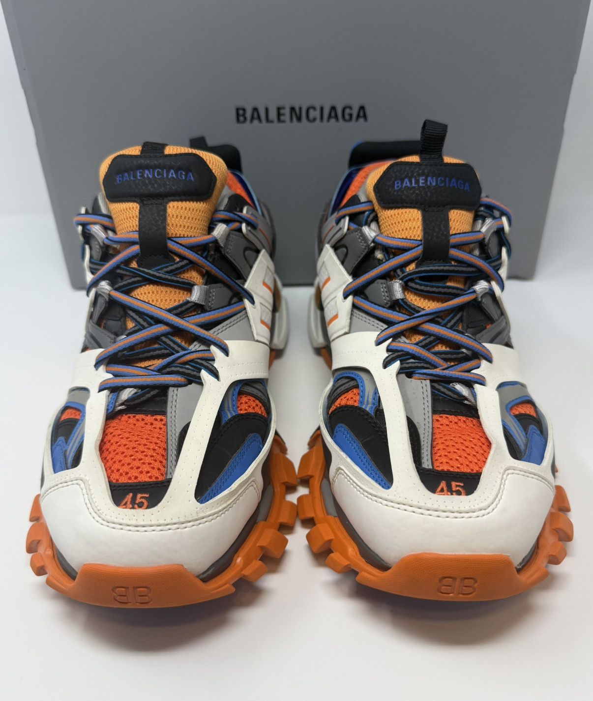 Balenciaga Balenciaga Track Sneaker White/Orange/Blue Size US 12 / EU 45 - 2 Thumbnail
